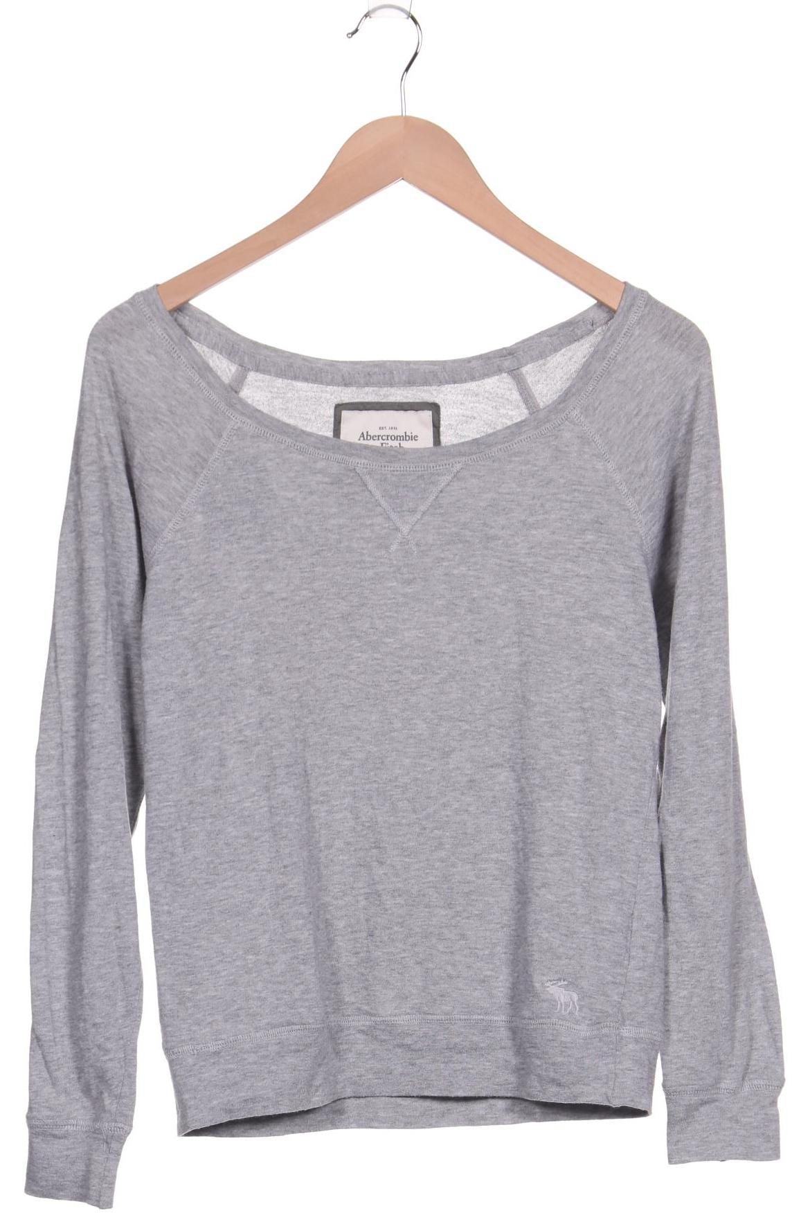 

Abercrombie & Fitch Damen Langarmshirt, grau, Gr. 38