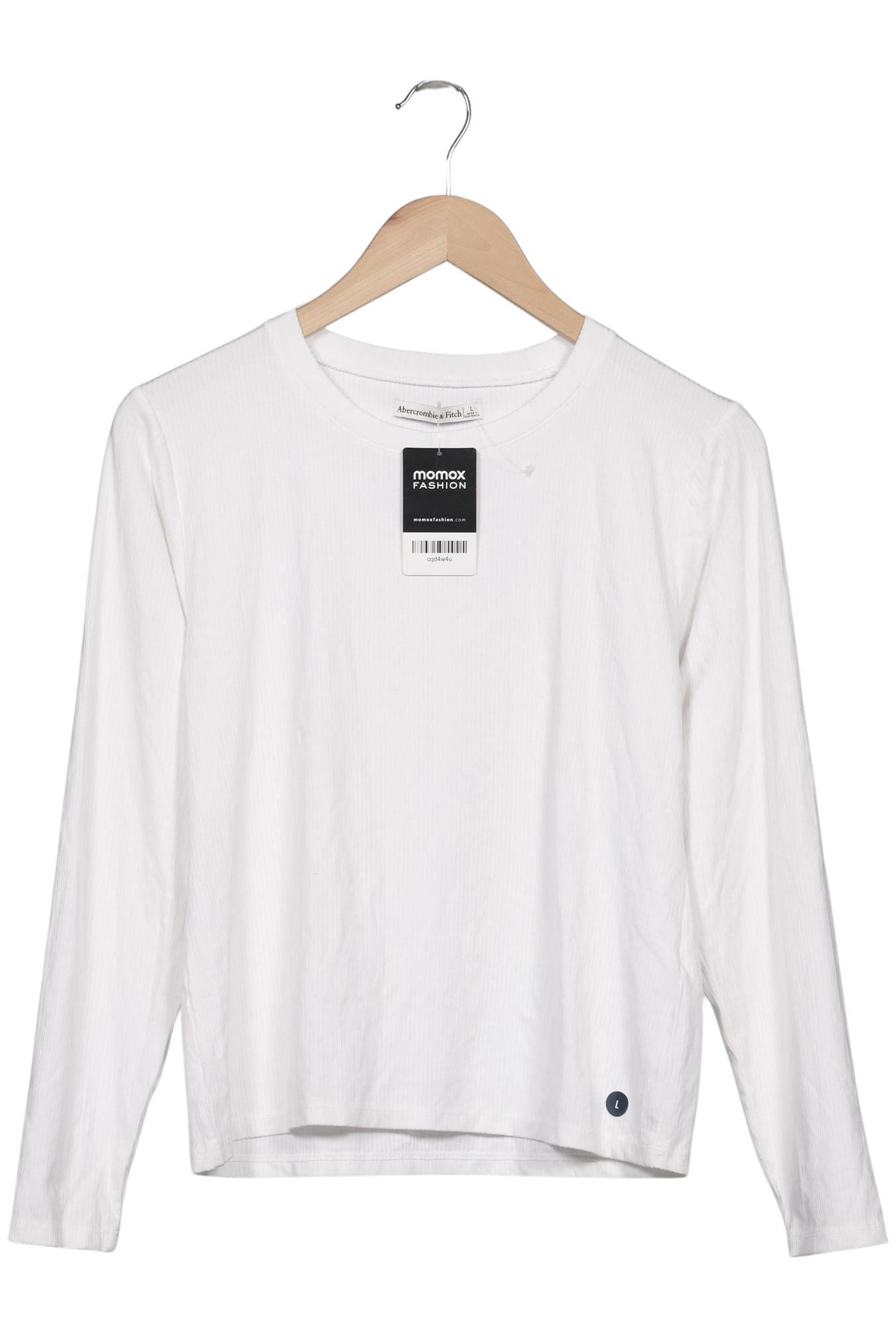

Abercrombie & Fitch Damen Langarmshirt, weiß, Gr. 42