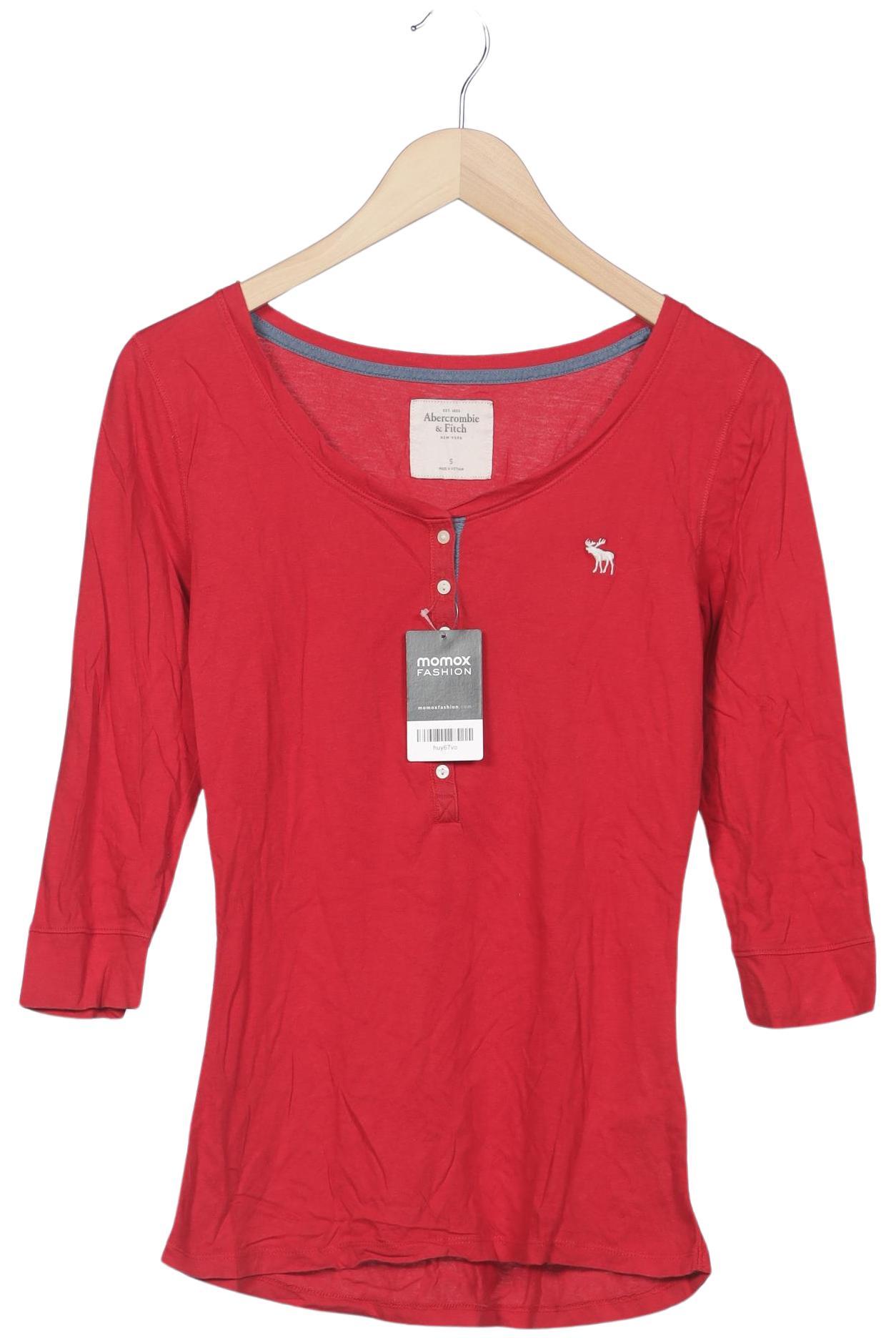 

Abercrombie & Fitch Damen Langarmshirt, rot, Gr. 36
