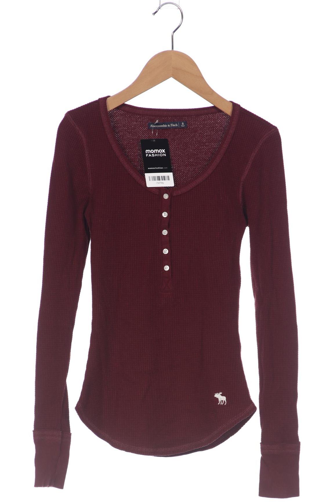 

Abercrombie & Fitch Damen Langarmshirt, bordeaux, Gr. 36