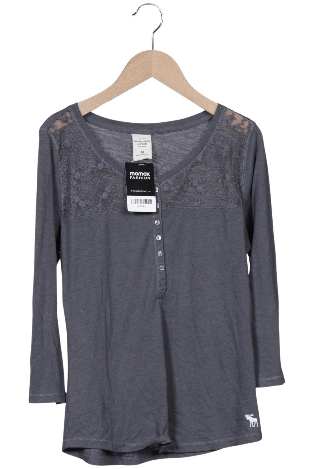 

Abercrombie & Fitch Damen Langarmshirt, grau, Gr. 38