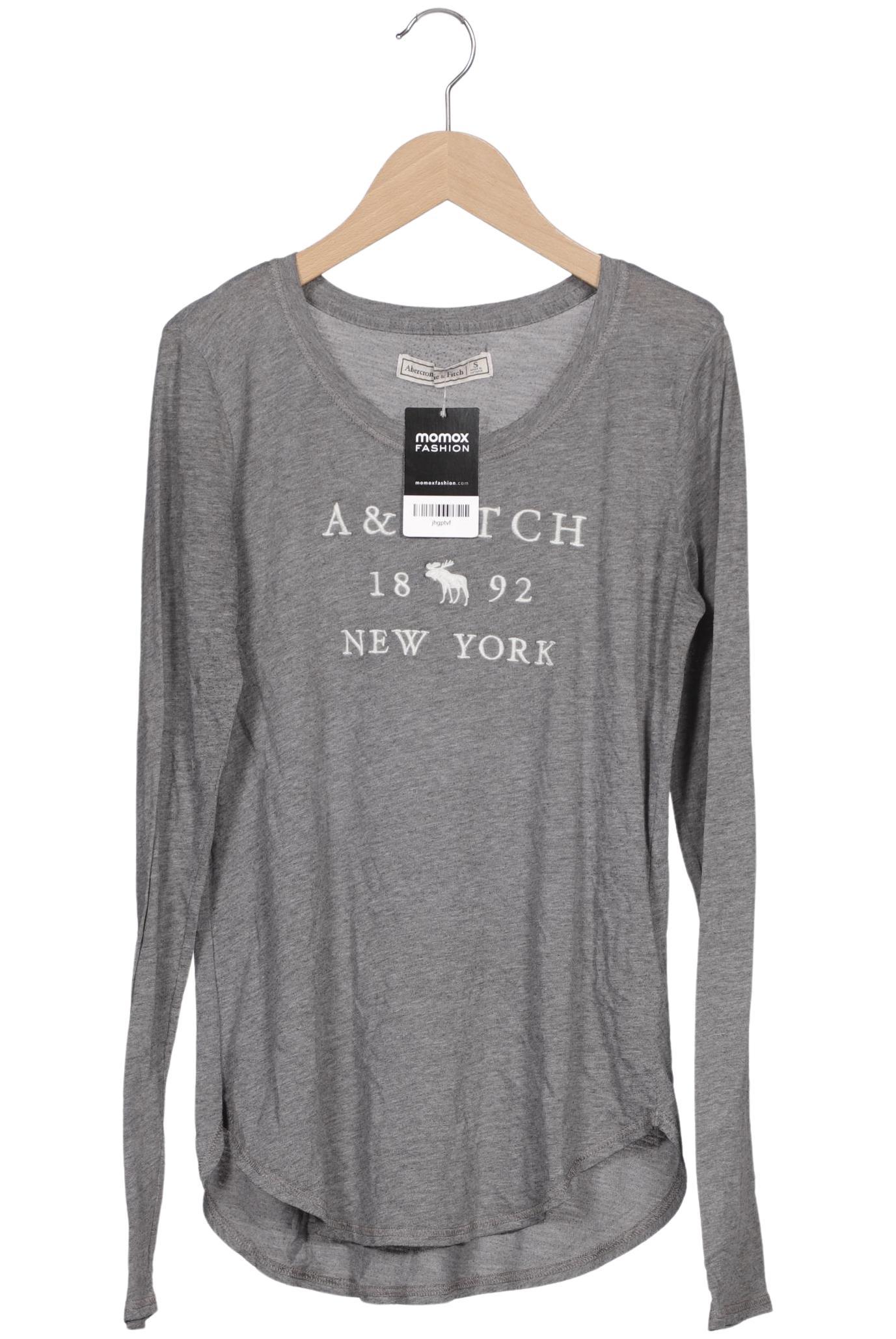 

Abercrombie & Fitch Damen Langarmshirt, grau, Gr. 36