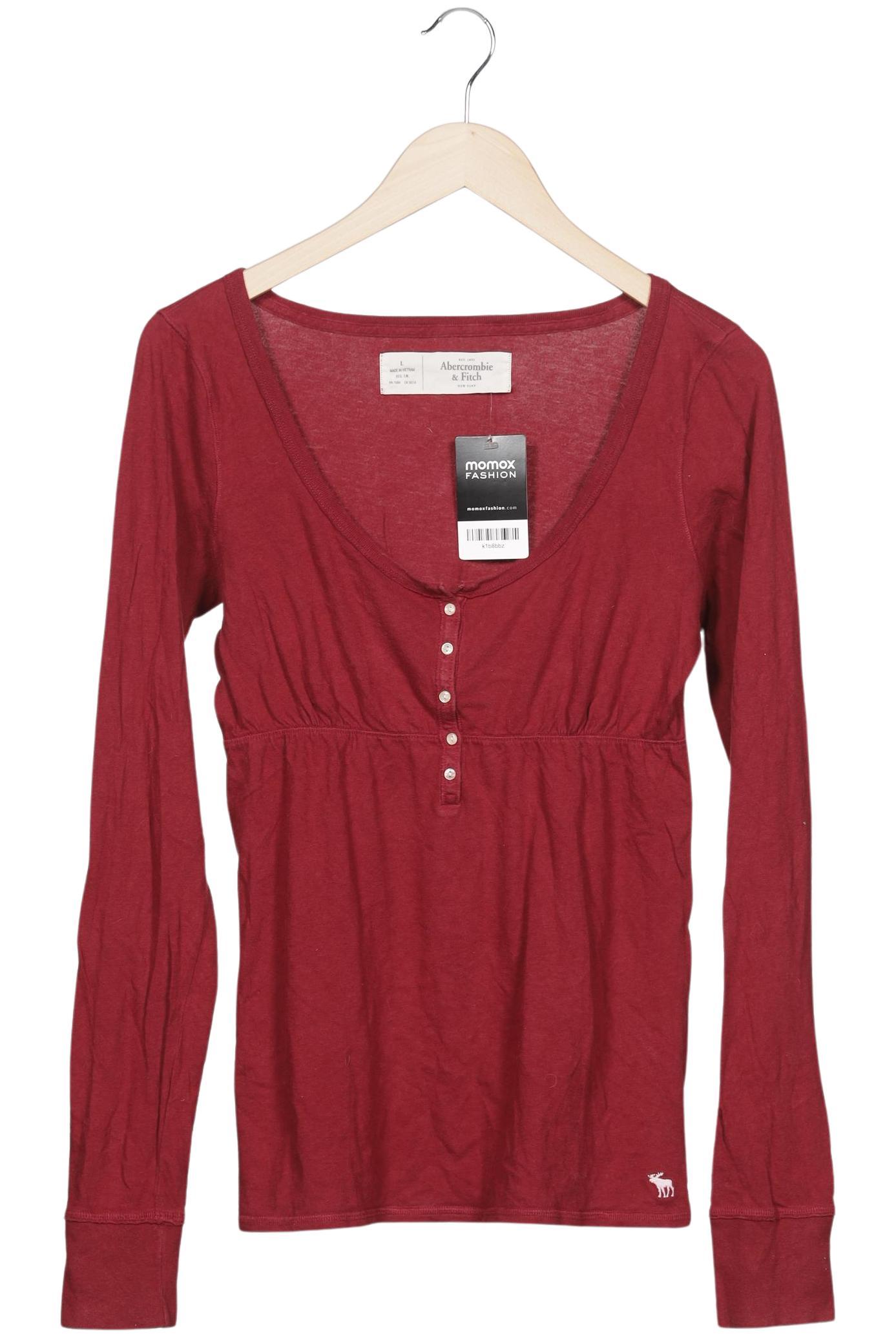 

Abercrombie & Fitch Damen Langarmshirt, rot, Gr. 42
