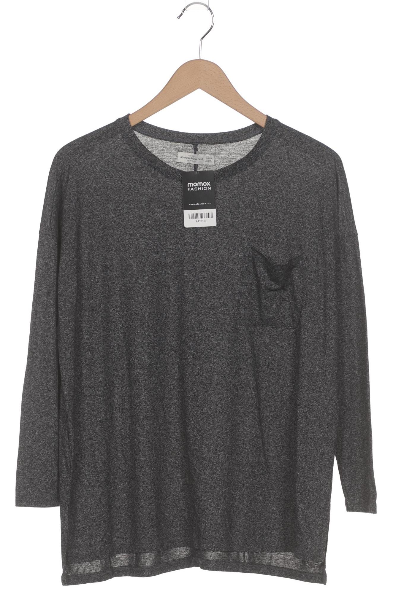 

Abercrombie & Fitch Damen Langarmshirt, grau, Gr. 34