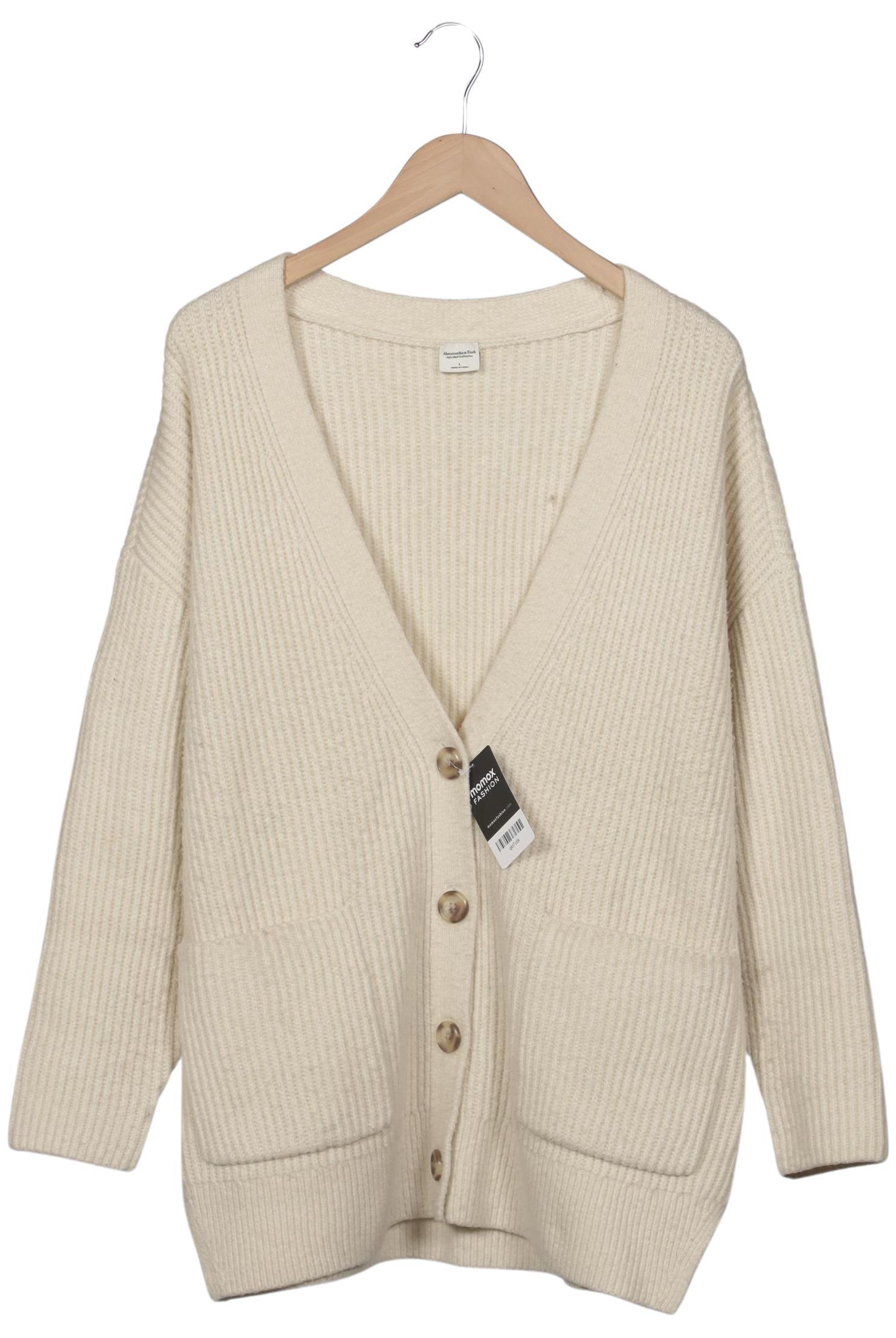 

Abercrombie & Fitch Damen Strickjacke, cremeweiß, Gr. 42