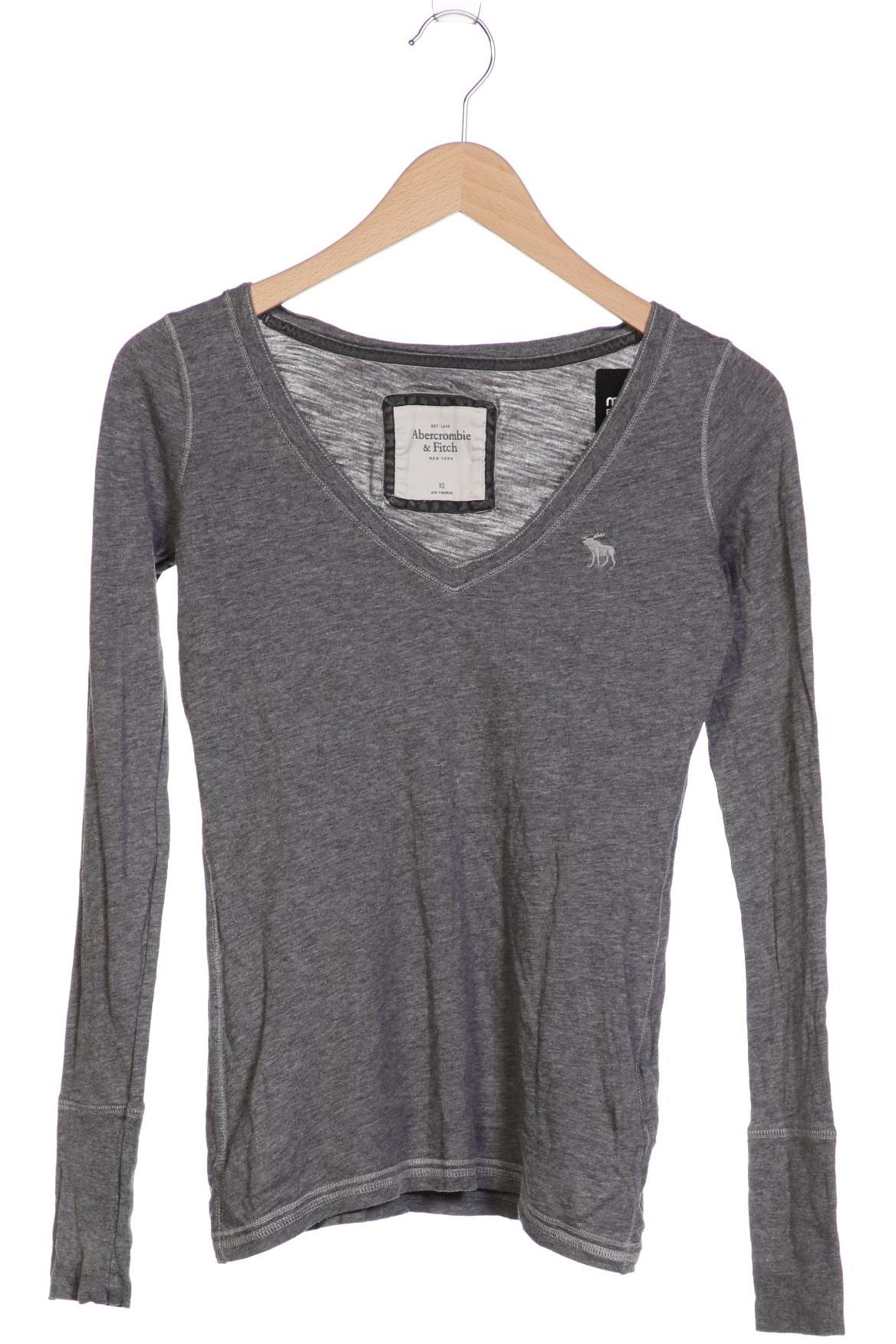 

Abercrombie & Fitch Damen Langarmshirt, grau, Gr. 34