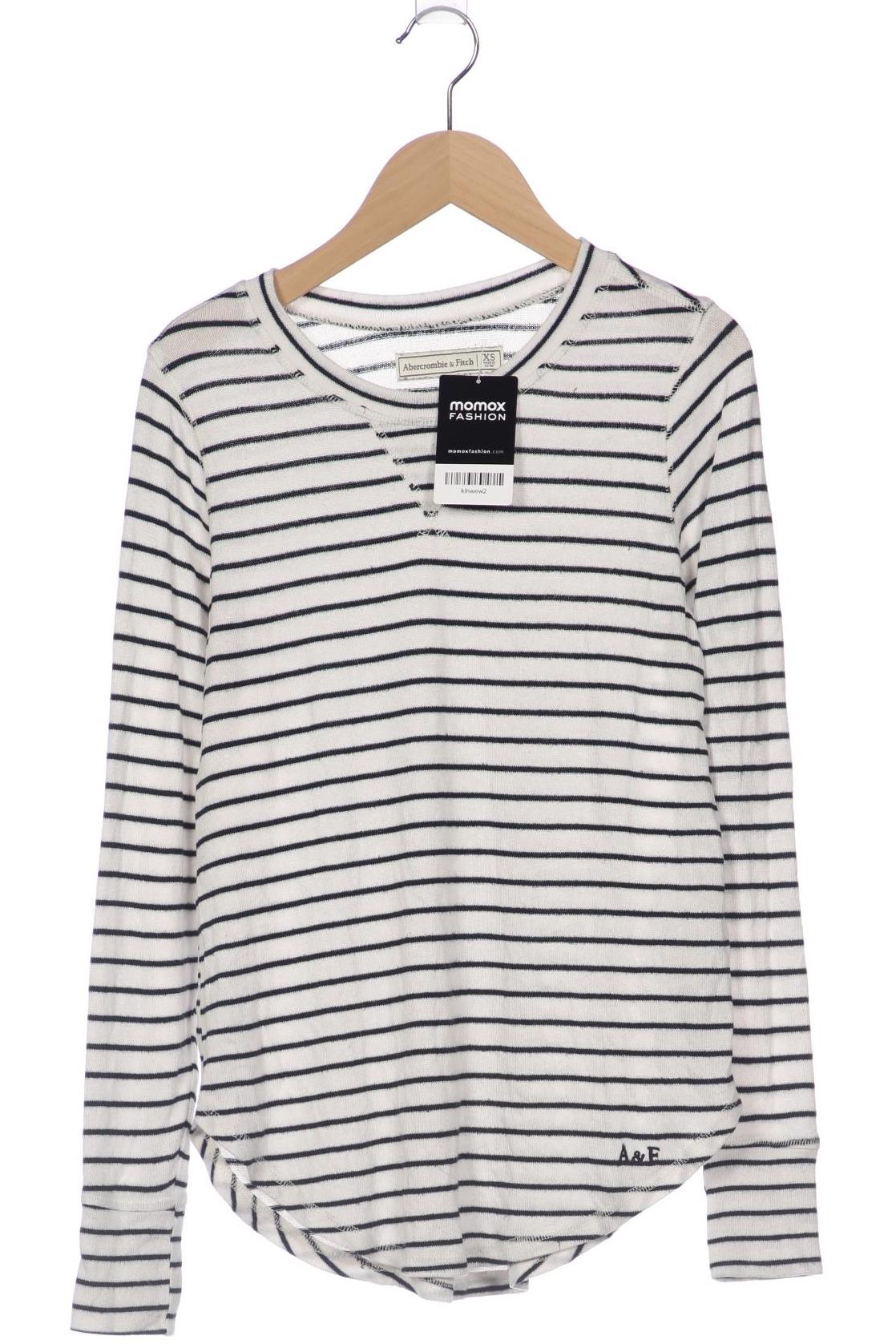 

Abercrombie & Fitch Damen Langarmshirt, weiß, Gr. 34