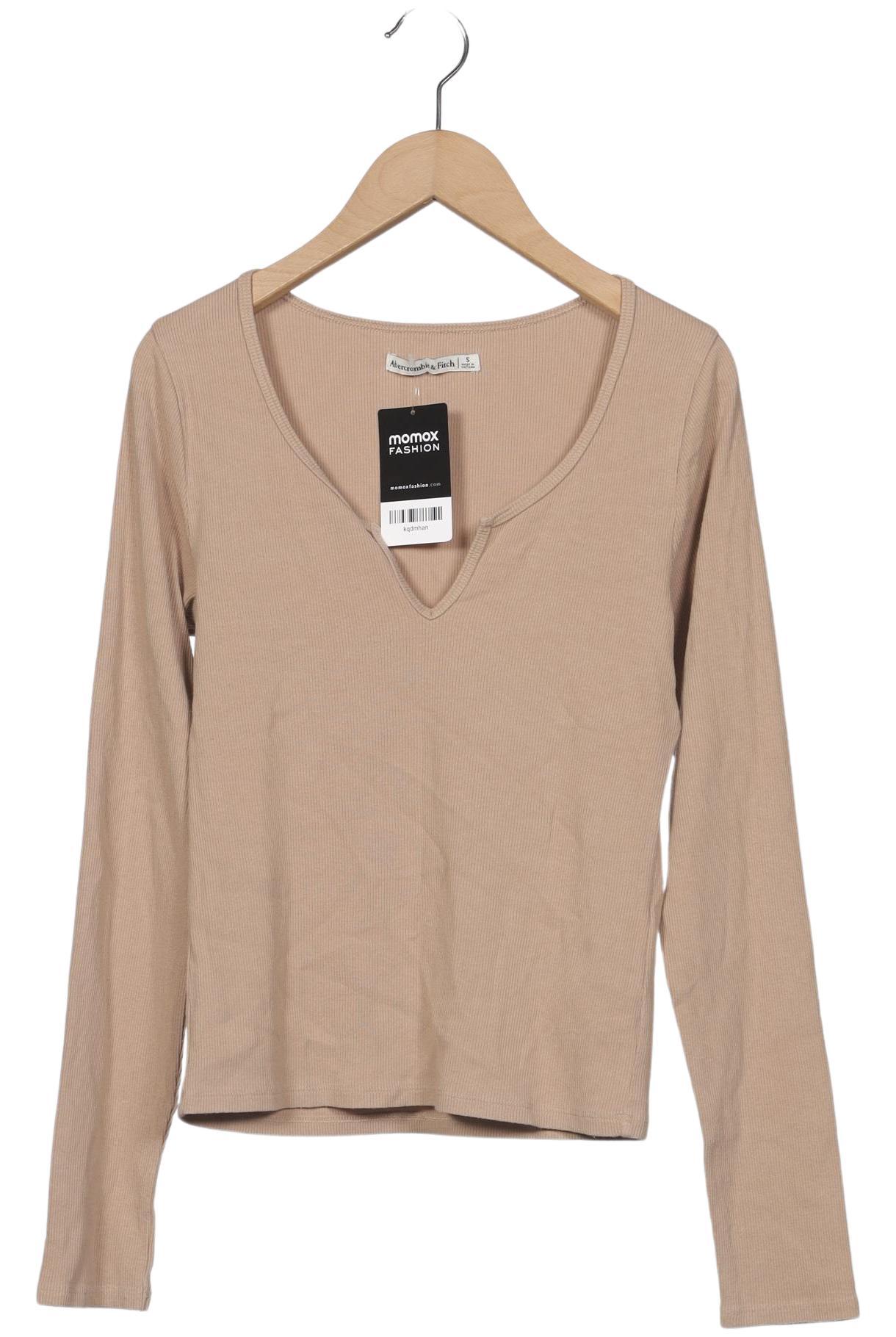 

Abercrombie & Fitch Damen Langarmshirt, beige, Gr. 36
