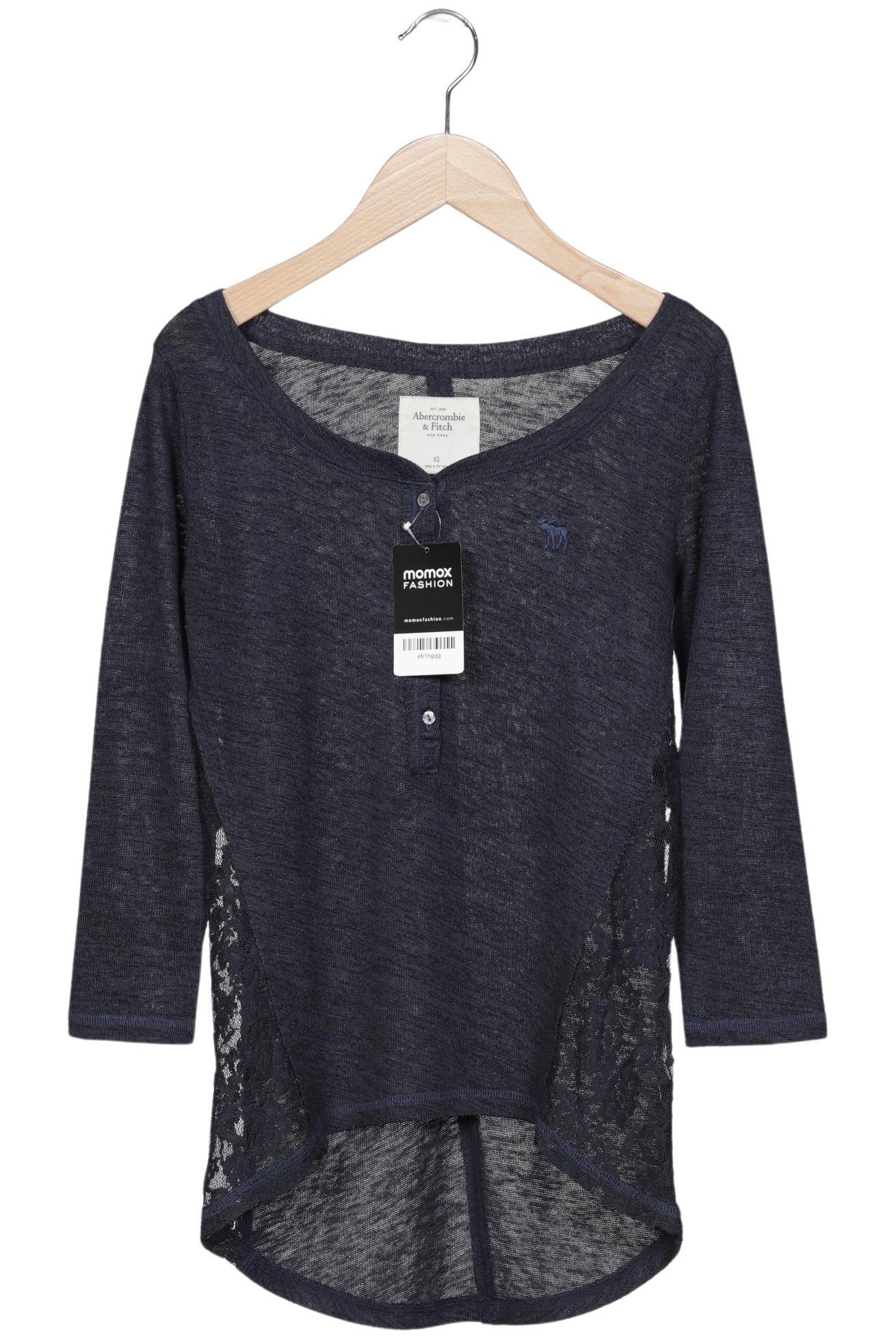 

Abercrombie & Fitch Damen Langarmshirt, marineblau, Gr. 34