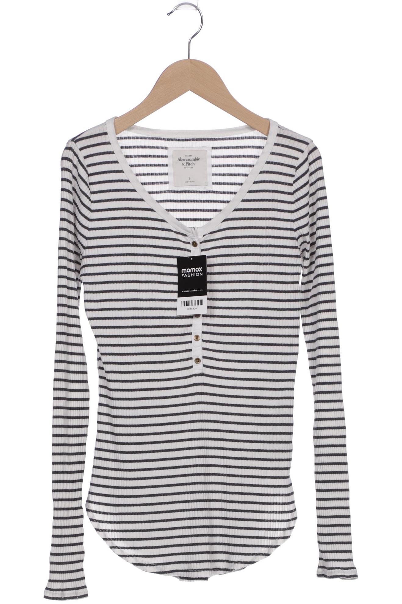 

Abercrombie & Fitch Damen Langarmshirt, weiß, Gr. 36