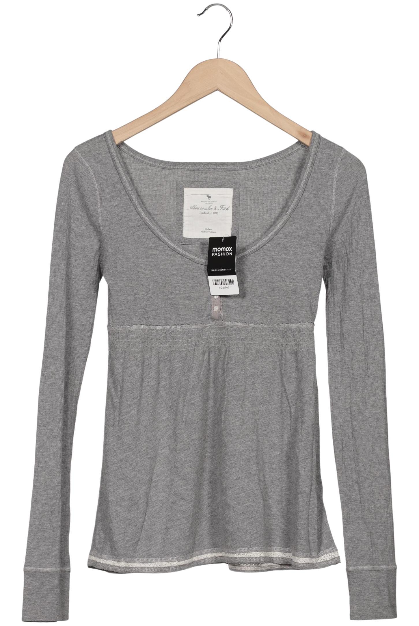 

Abercrombie & Fitch Damen Langarmshirt, grau, Gr. 38