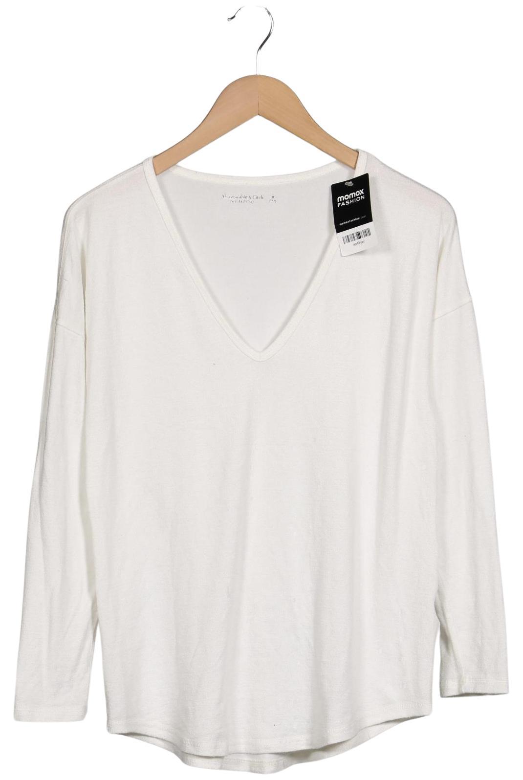 

Abercrombie & Fitch Damen Langarmshirt, weiß, Gr. 38