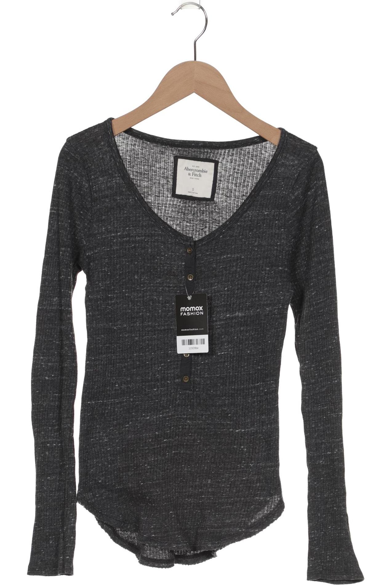 

Abercrombie & Fitch Damen Langarmshirt, grau, Gr. 36