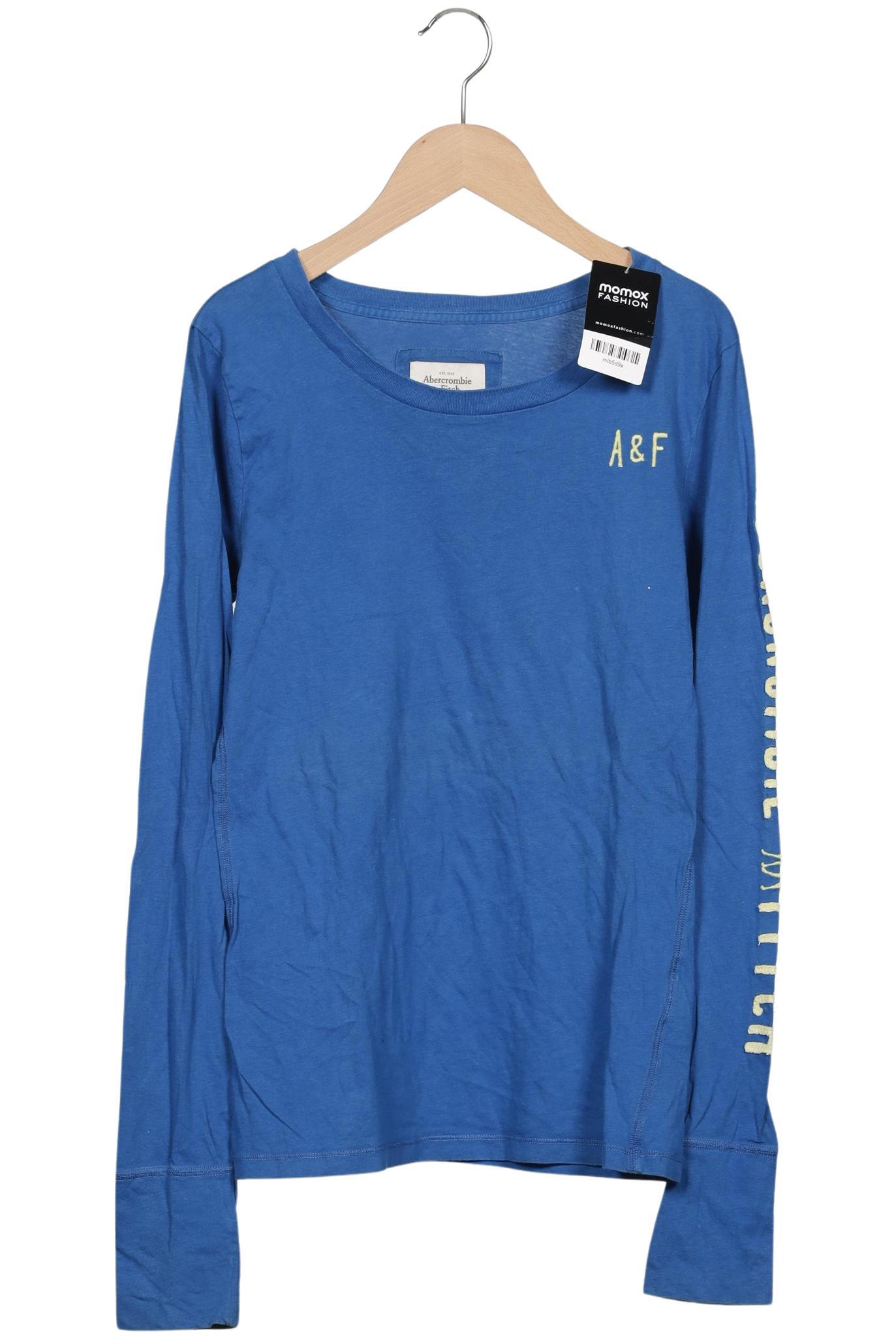 

Abercrombie & Fitch Damen Langarmshirt, blau, Gr. 42