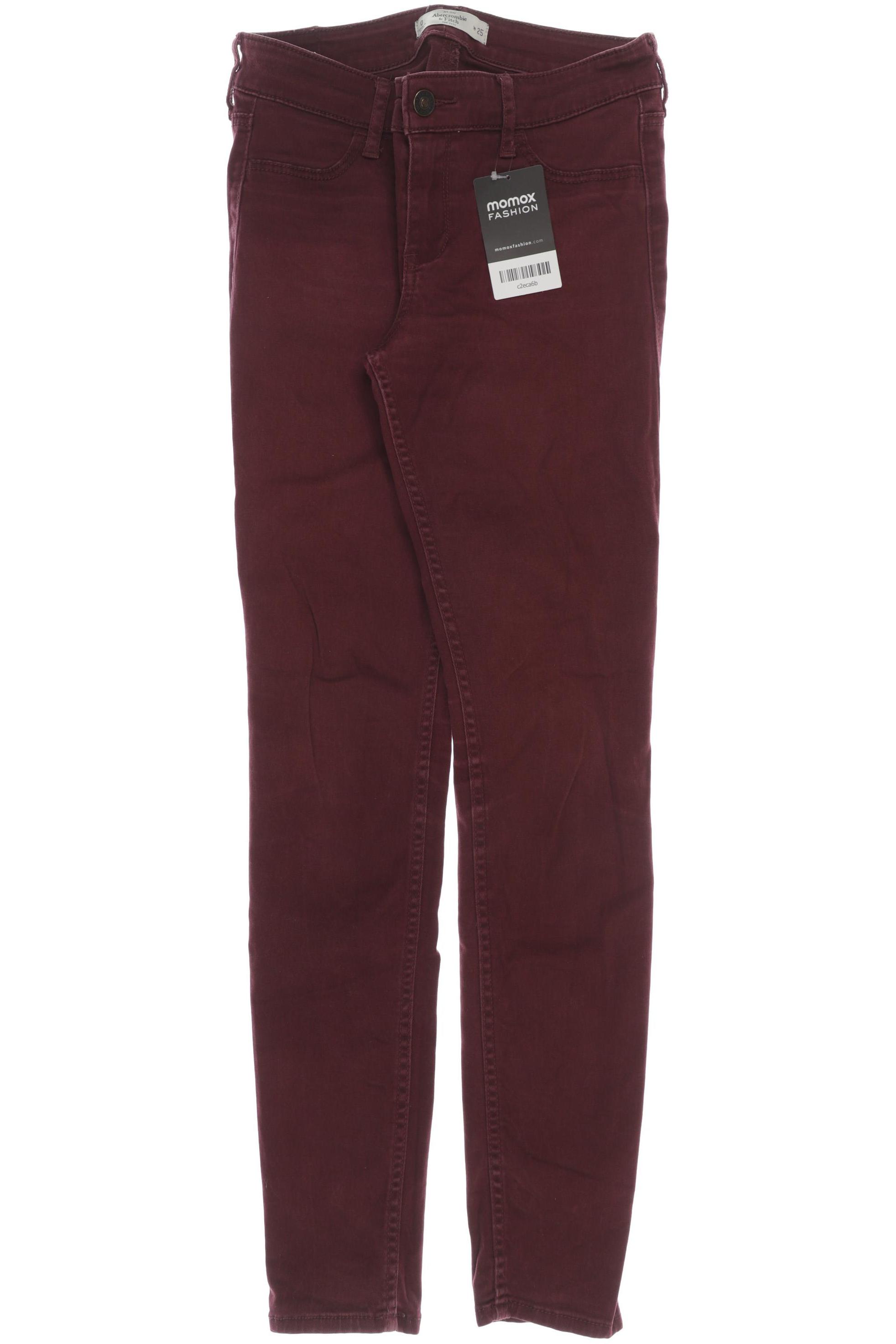 

Abercrombie & Fitch Damen Jeans, rot, Gr. 25