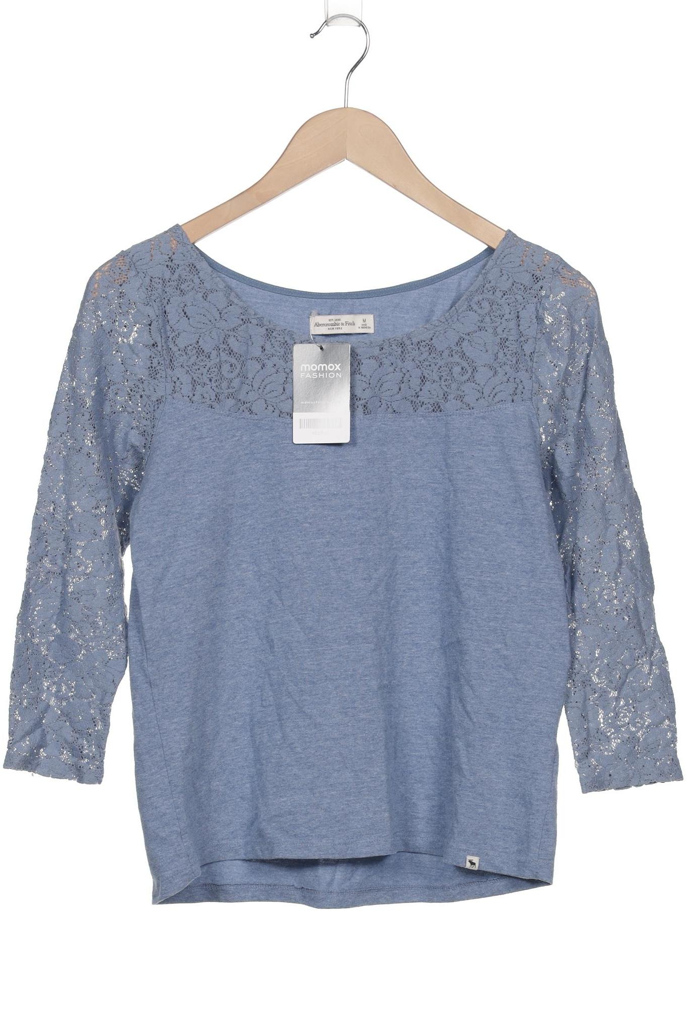 

Abercrombie & Fitch Damen Langarmshirt, blau, Gr. 38