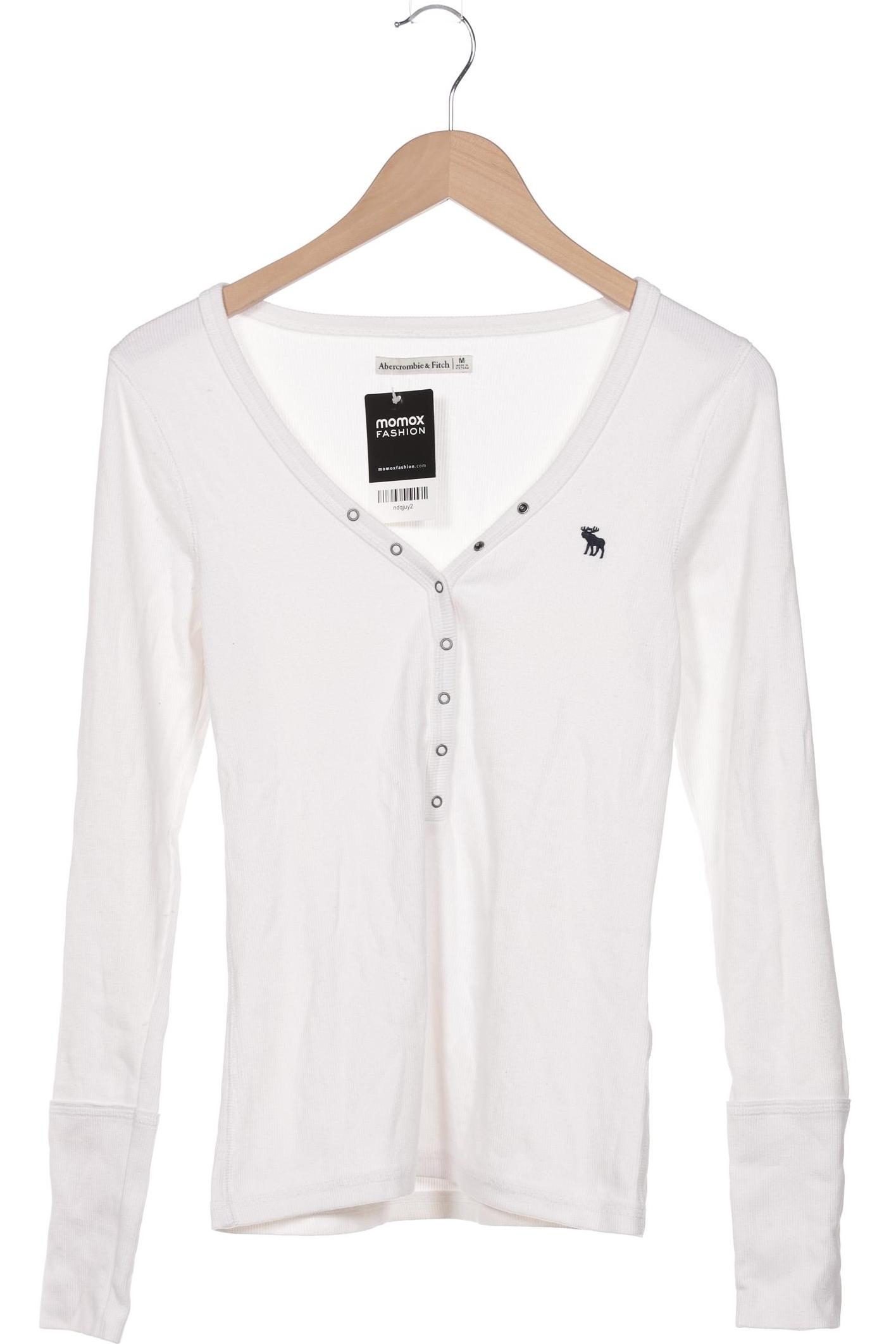 

Abercrombie & Fitch Damen Langarmshirt, weiß, Gr. 38