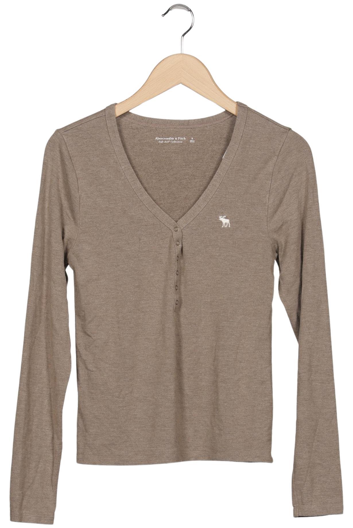 

Abercrombie & Fitch Damen Langarmshirt, beige, Gr. 36