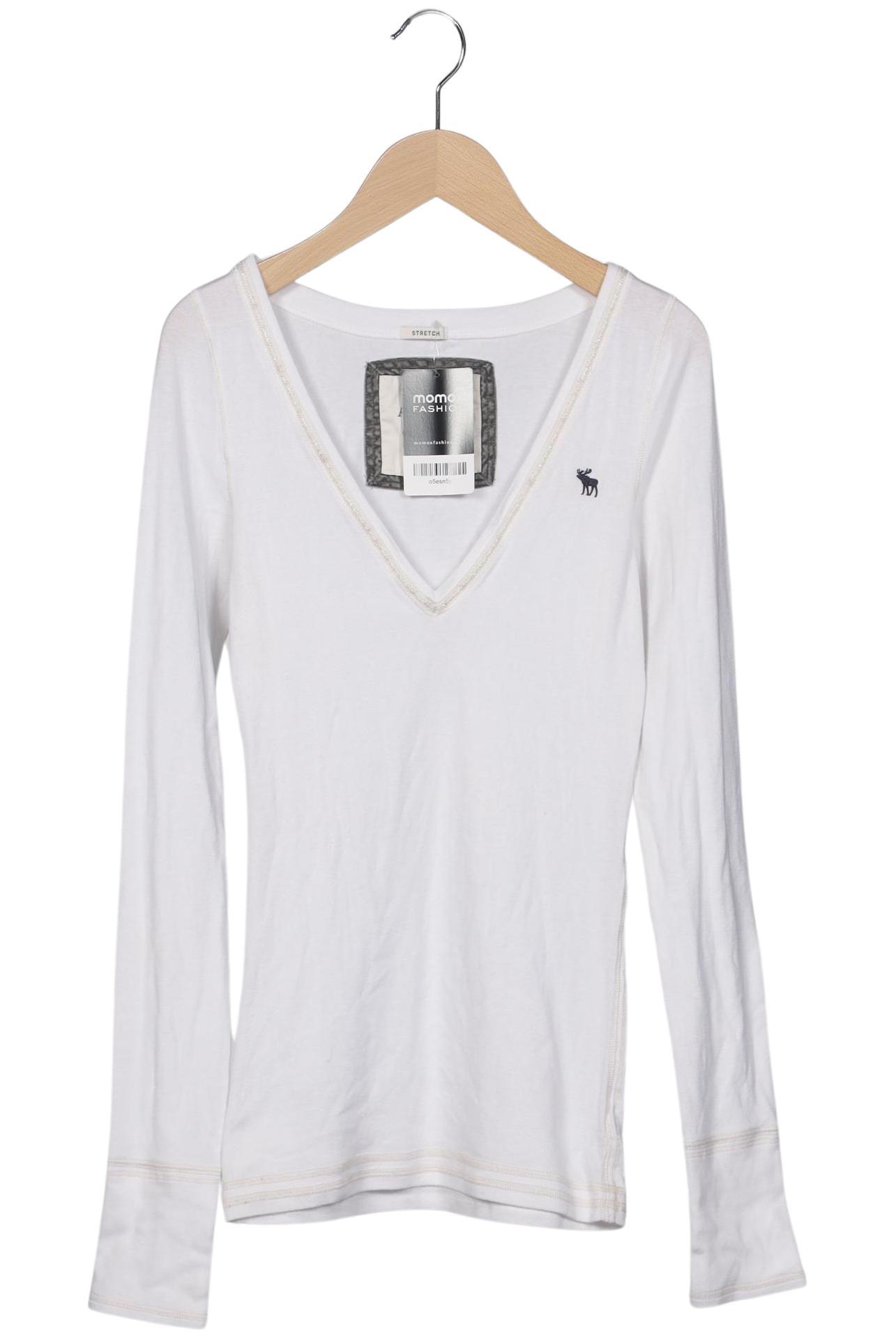 

Abercrombie & Fitch Damen Langarmshirt, weiß, Gr. 38
