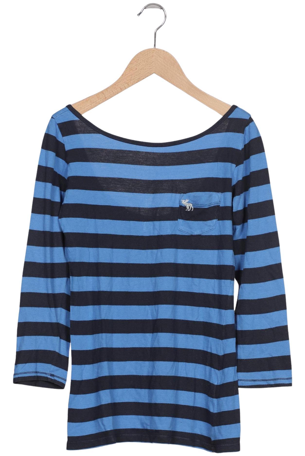 

Abercrombie & Fitch Damen Langarmshirt, blau, Gr. 36