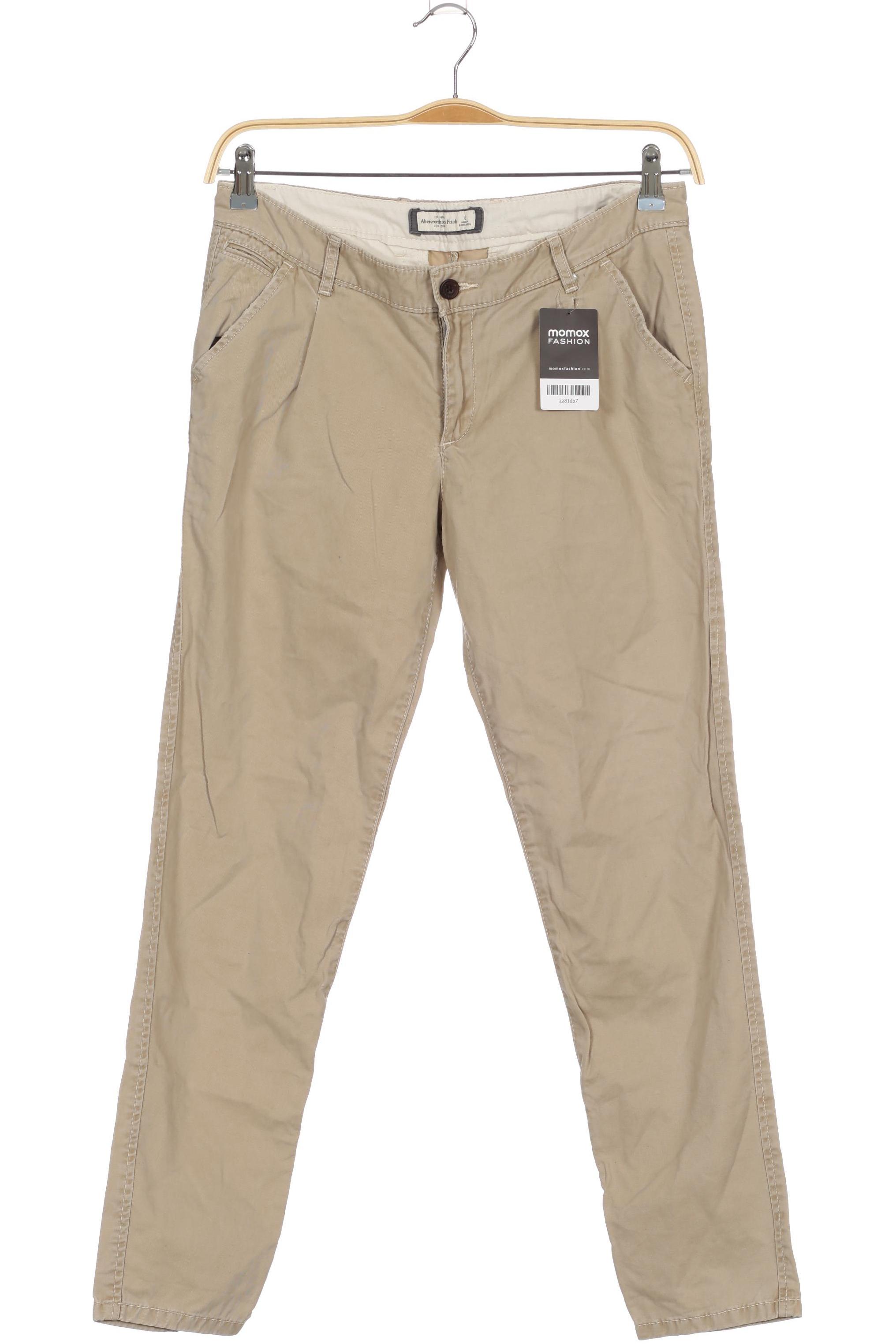 

Abercrombie & Fitch Damen Stoffhose, beige, Gr. 6