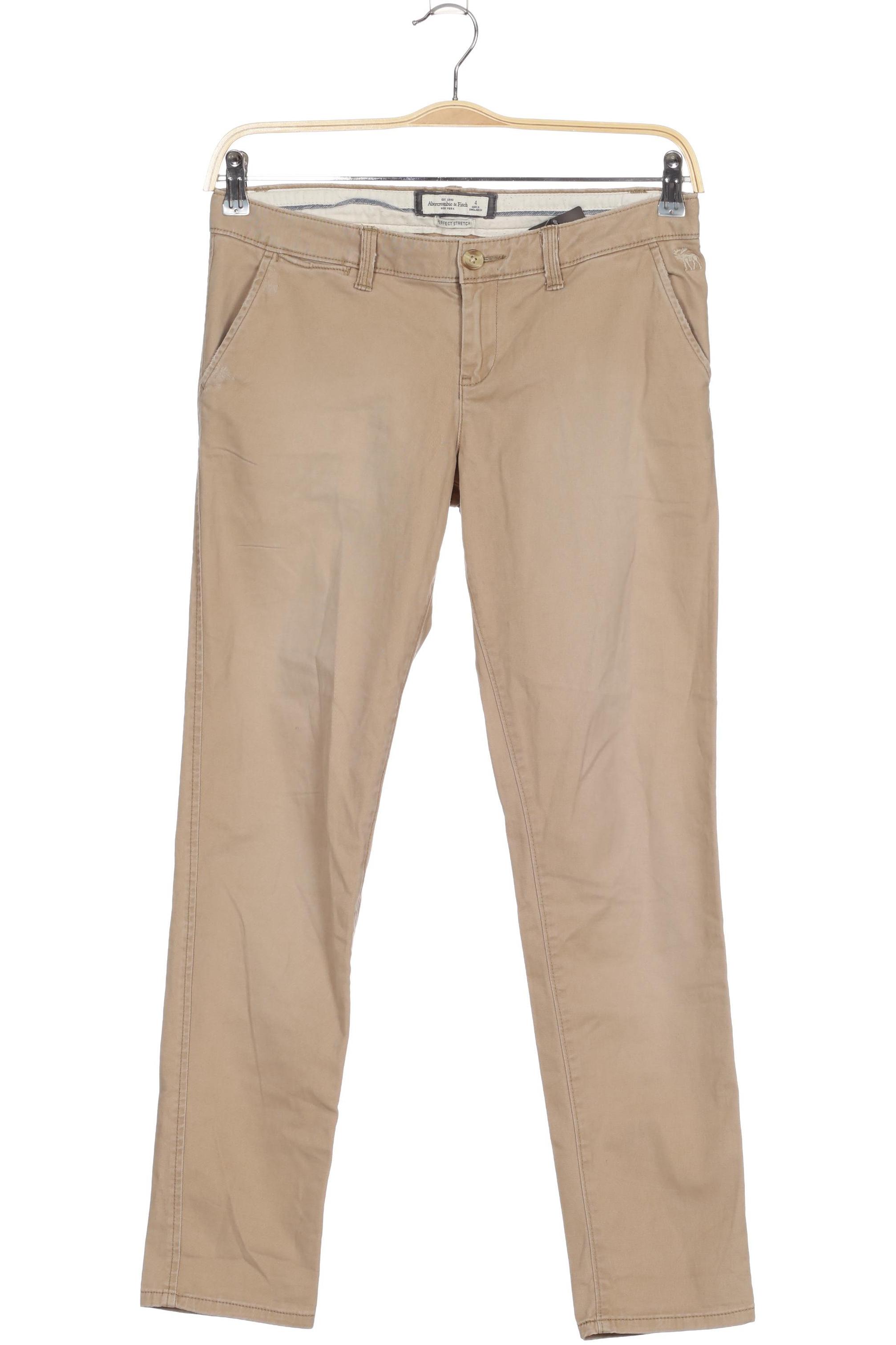 

Abercrombie & Fitch Damen Stoffhose, beige, Gr. 4