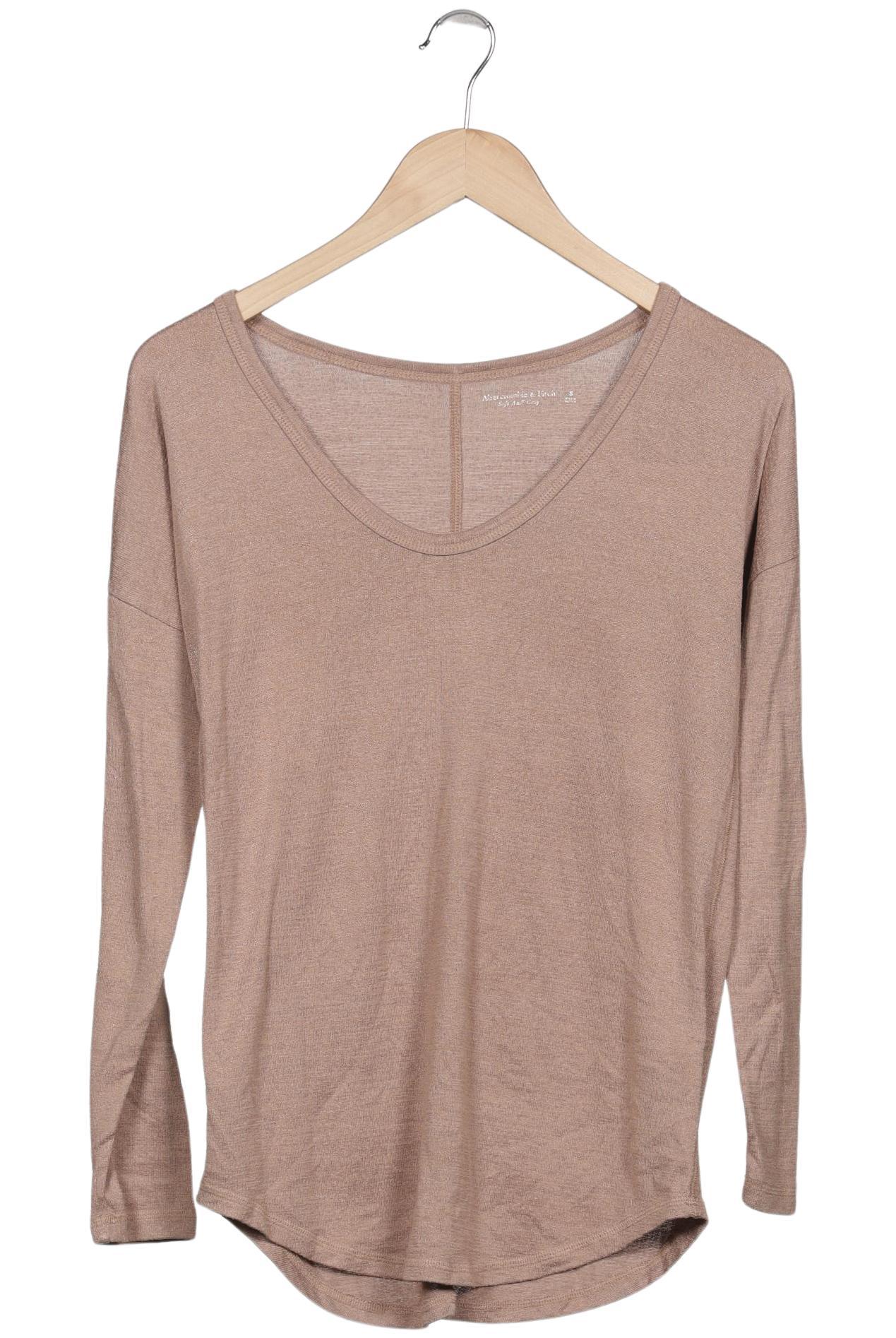 

Abercrombie & Fitch Damen Langarmshirt, beige, Gr. 36