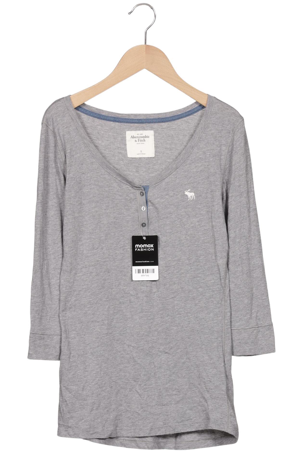 

Abercrombie & Fitch Damen Langarmshirt, grau, Gr. 36