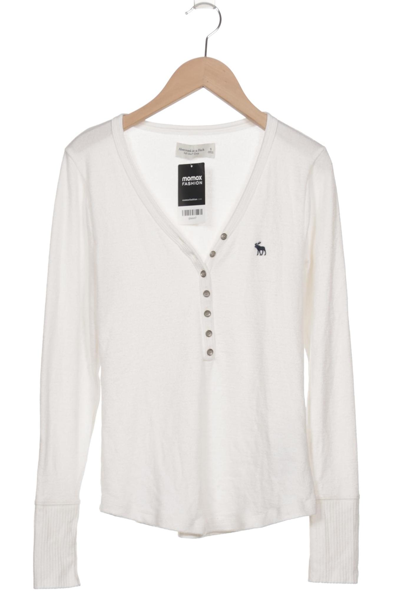 

Abercrombie & Fitch Damen Langarmshirt, weiß, Gr. 36