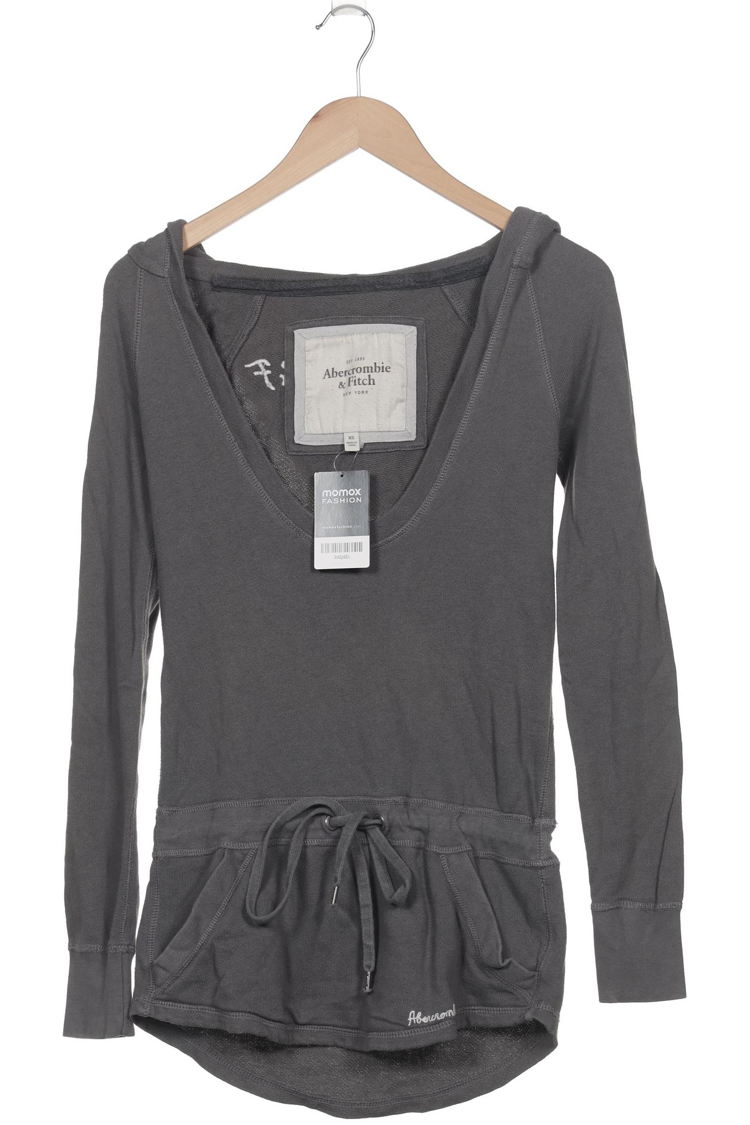 

Abercrombie & Fitch Damen Kapuzenpullover, grau, Gr. 34