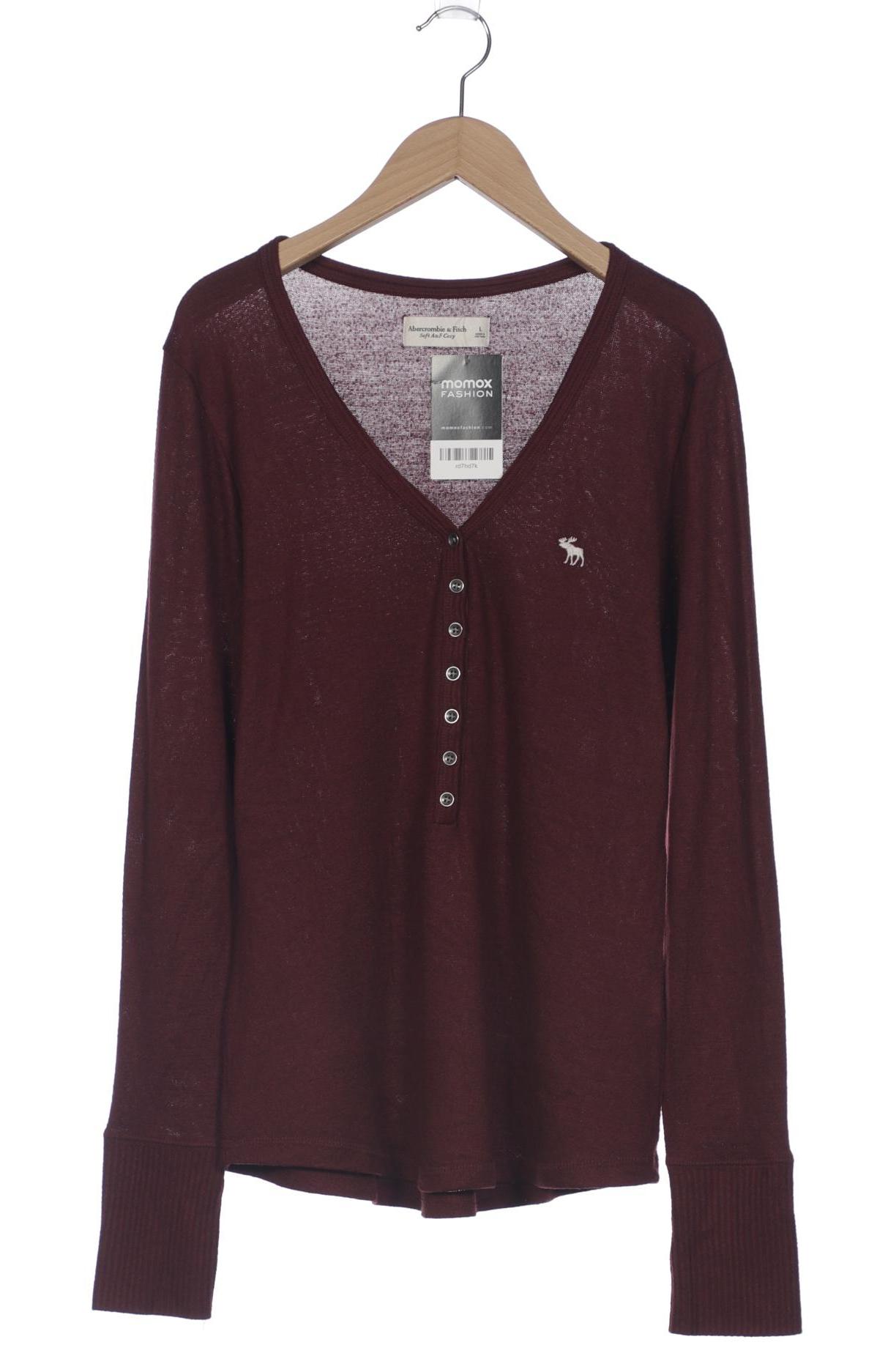 

Abercrombie & Fitch Damen Langarmshirt, bordeaux, Gr. 42