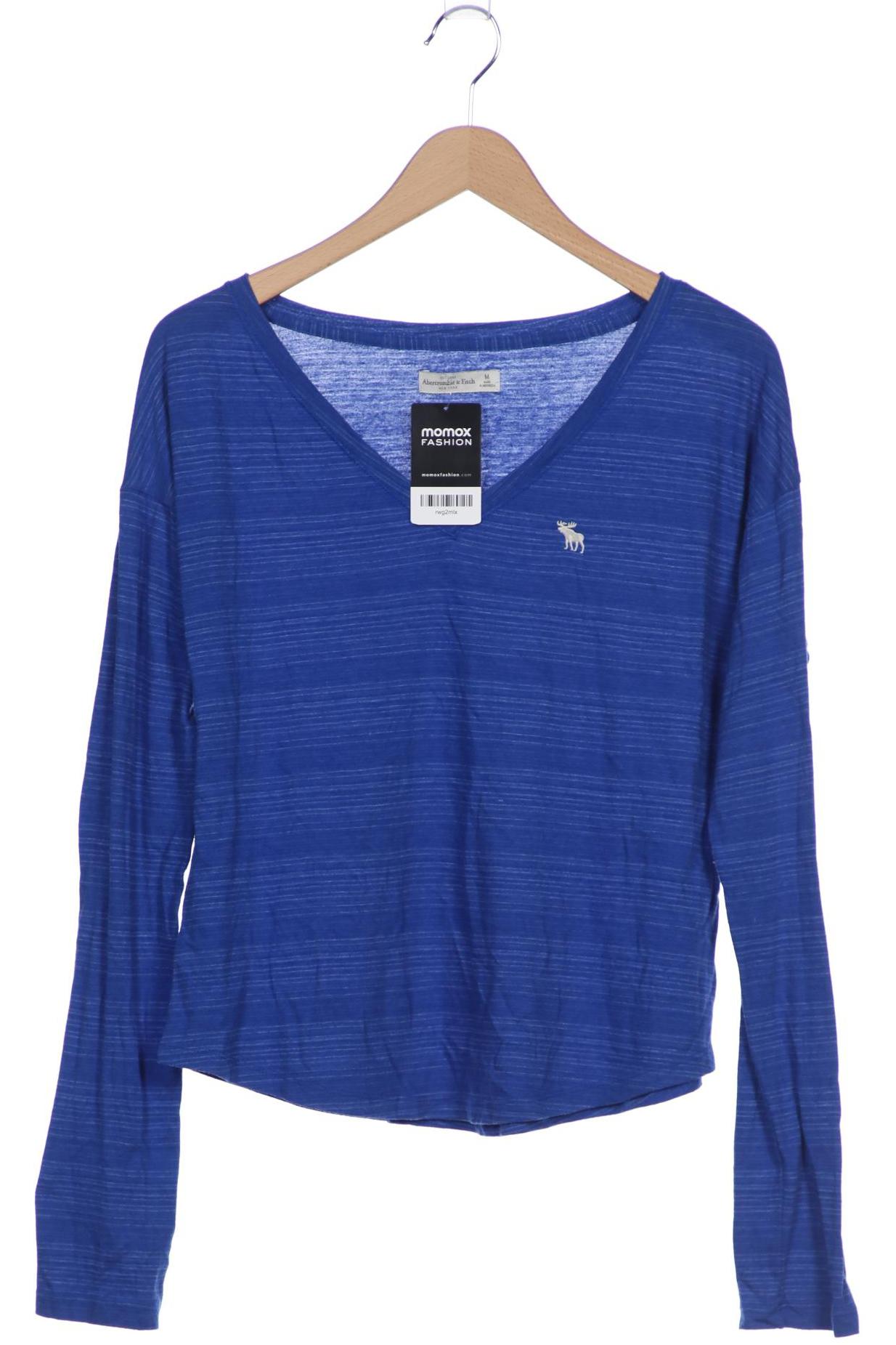 

Abercrombie & Fitch Damen Langarmshirt, blau, Gr. 38