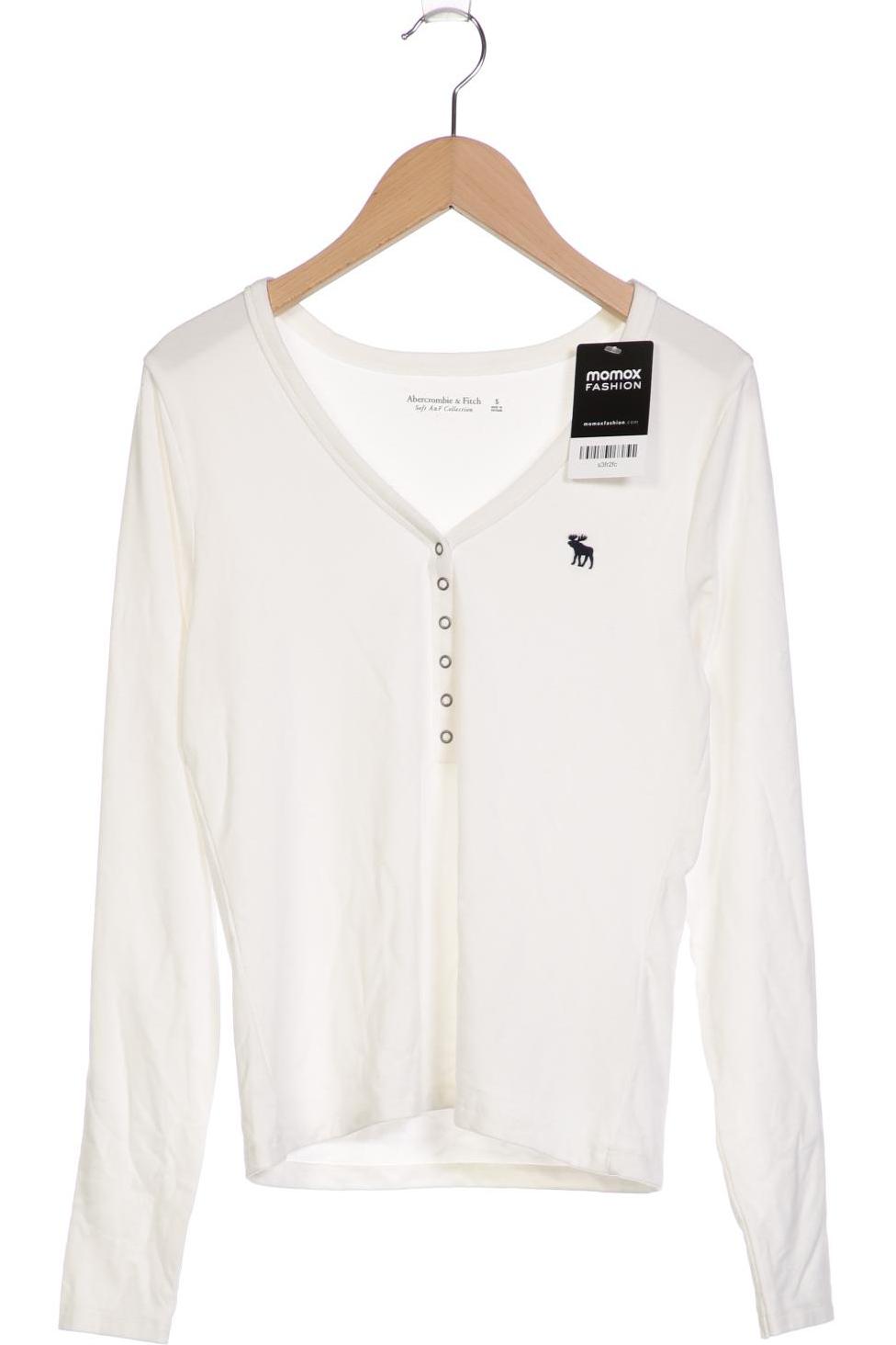 

Abercrombie & Fitch Damen Langarmshirt, weiß, Gr. 36