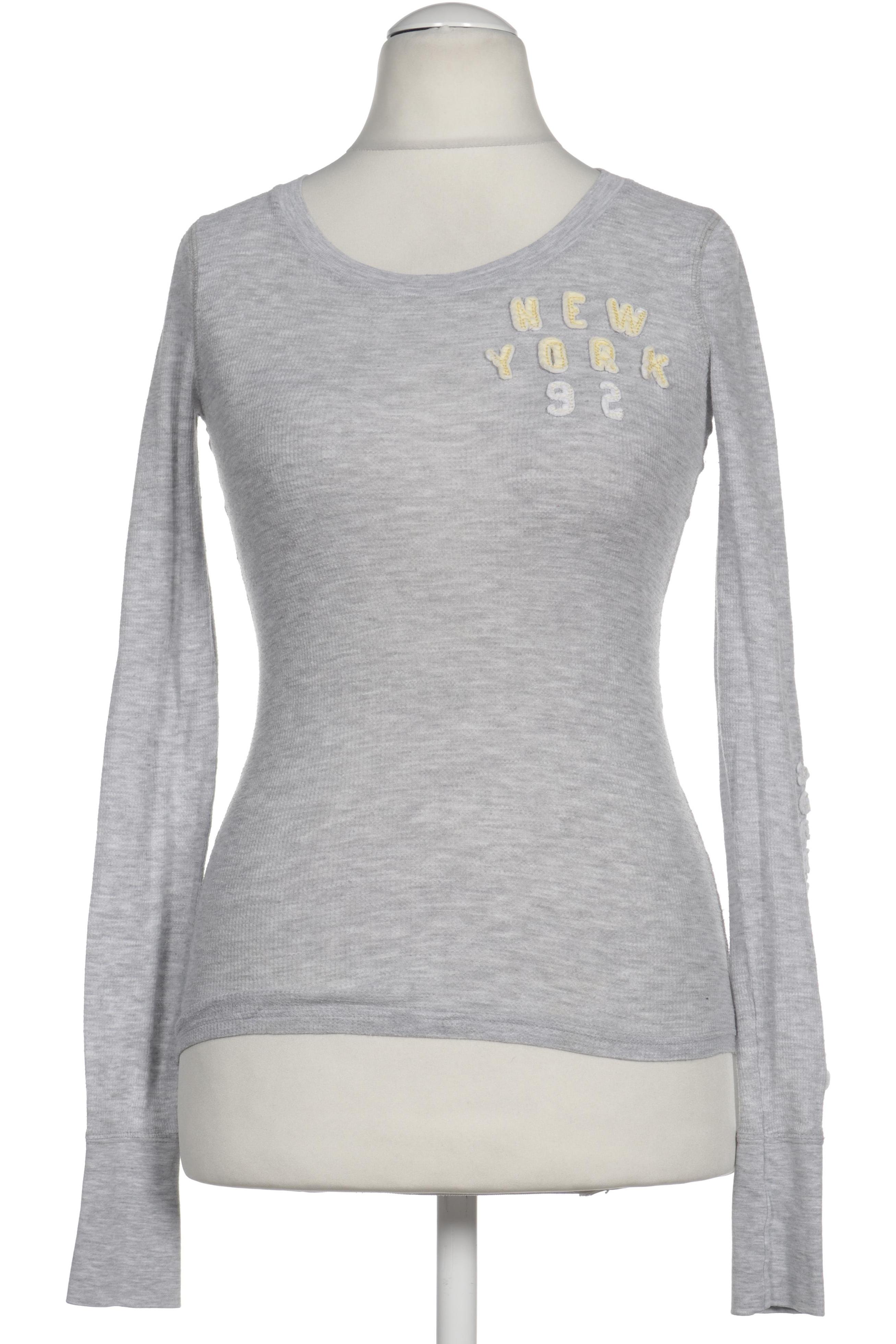 

Abercrombie & Fitch Damen Langarmshirt, grau, Gr. 36