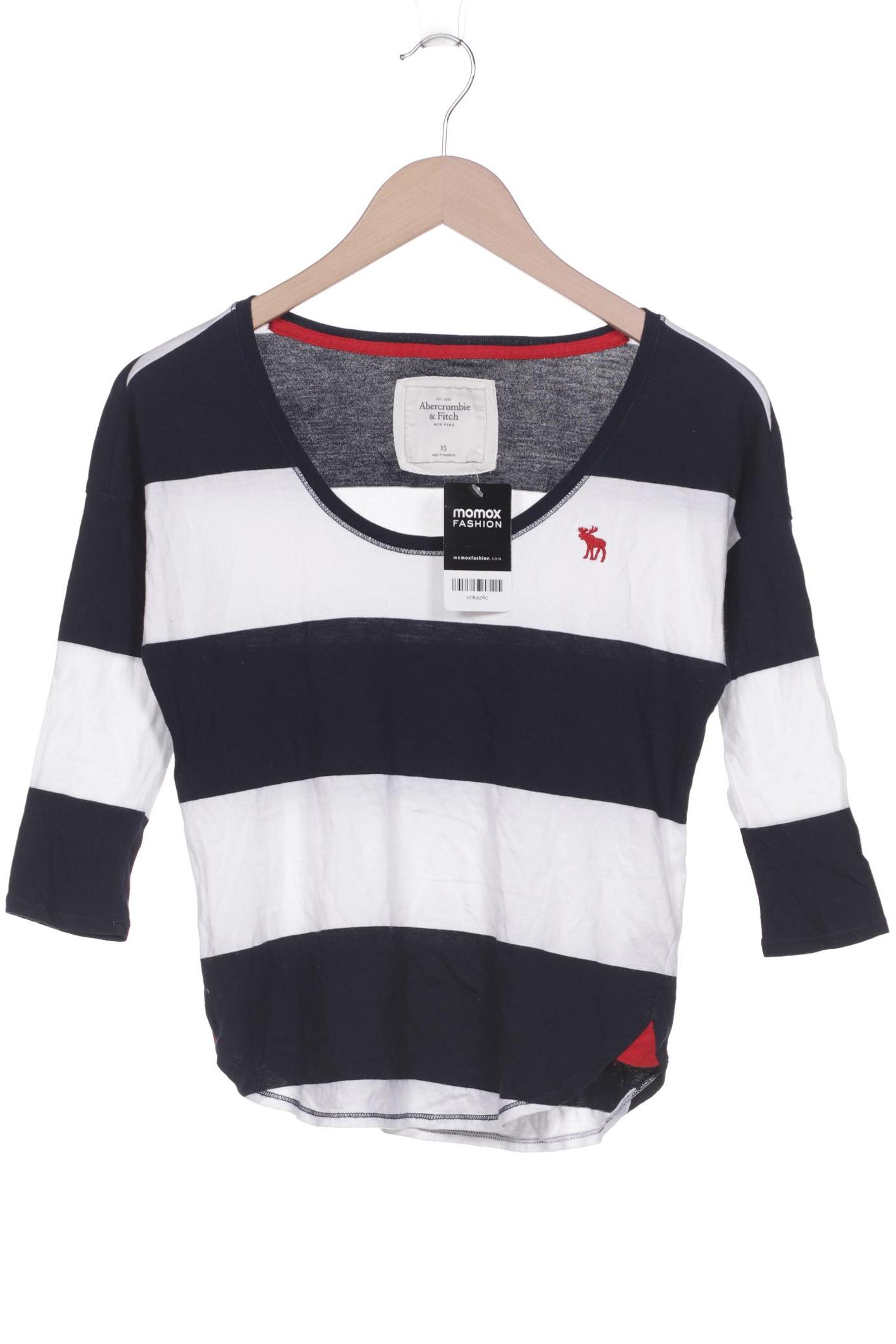 

Abercrombie & Fitch Damen Langarmshirt, weiß, Gr. 34
