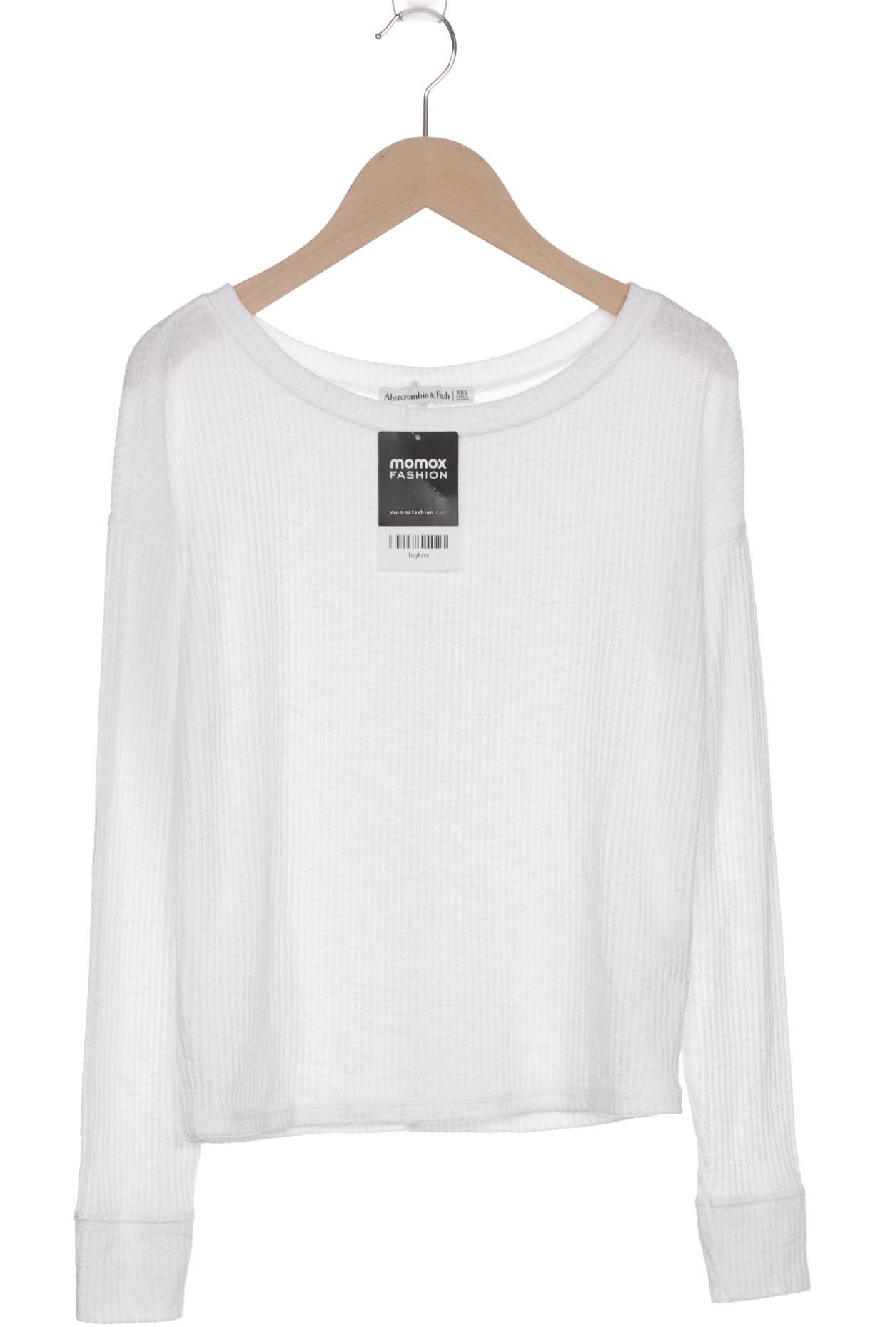 

Abercrombie & Fitch Damen Langarmshirt, weiß, Gr. 32