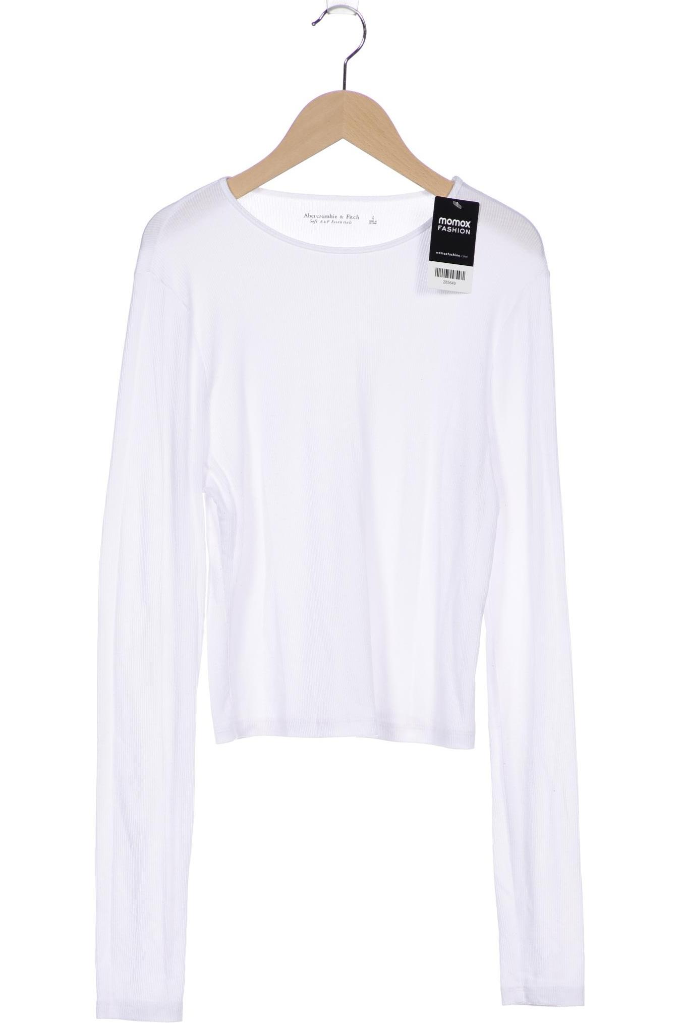 

Abercrombie & Fitch Damen Langarmshirt, weiß, Gr. 42