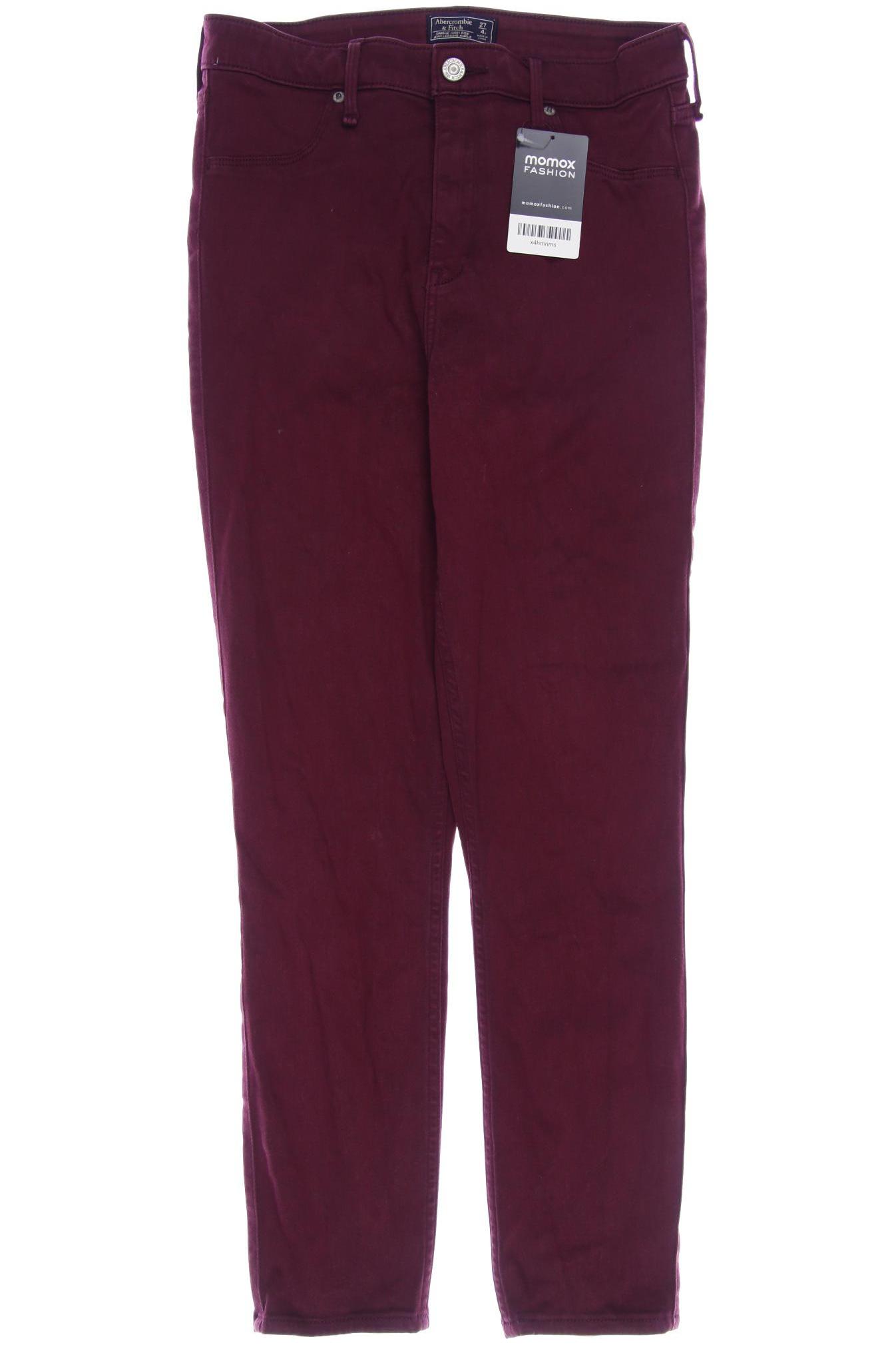 

Abercrombie & Fitch Damen Stoffhose, bordeaux, Gr. 27