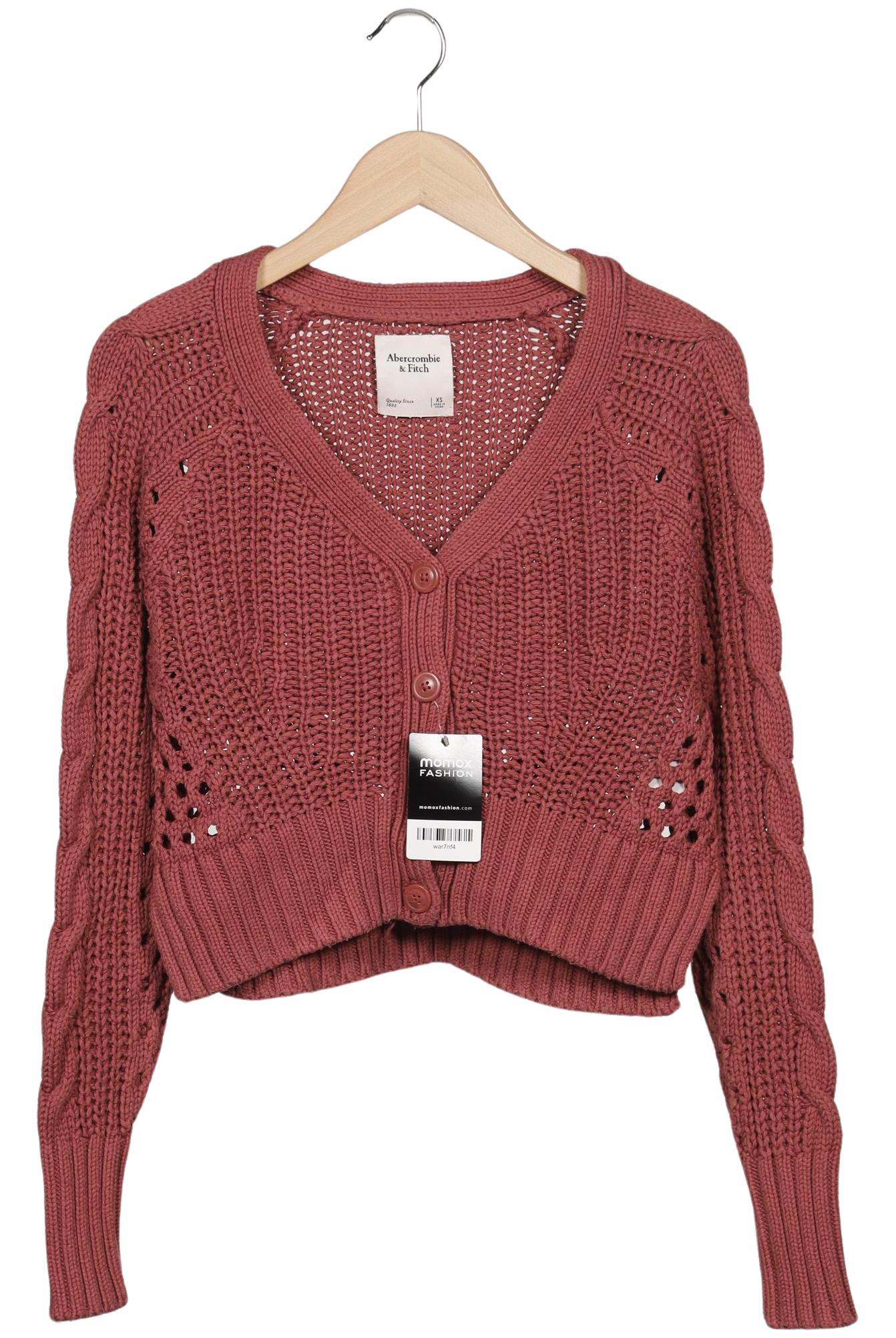 

Abercrombie & Fitch Damen Strickjacke, rot, Gr. 34