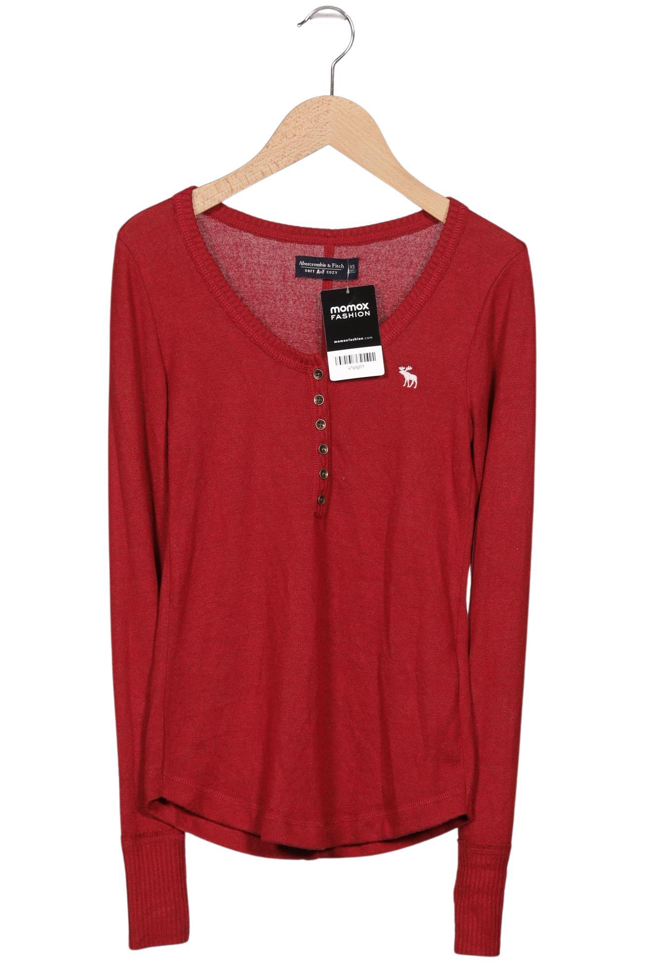 

Abercrombie & Fitch Damen Langarmshirt, rot, Gr. 34