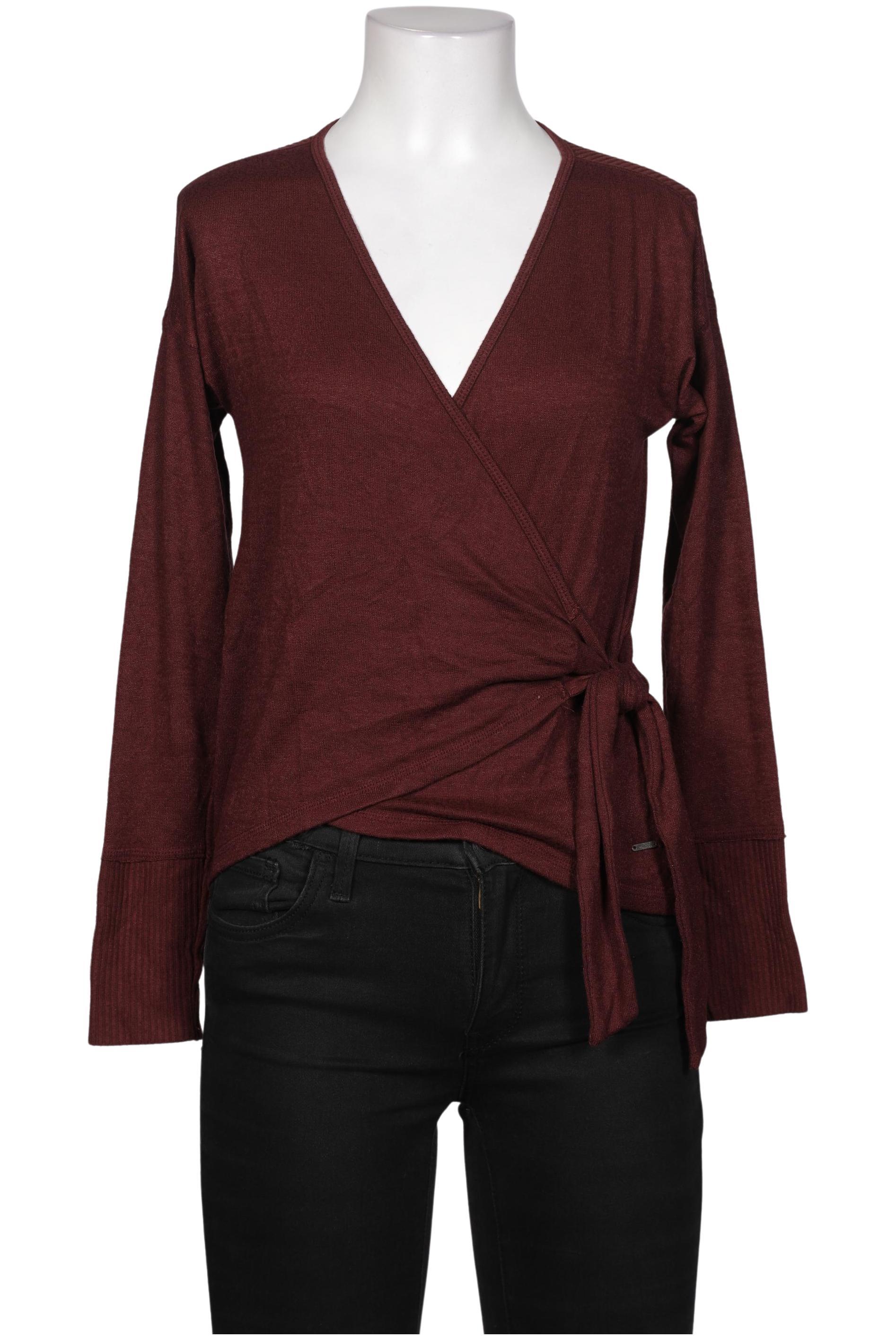 

Abercrombie & Fitch Damen Langarmshirt, bordeaux, Gr. 34