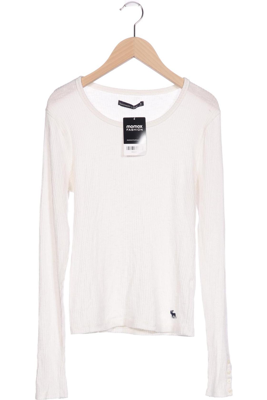 

Abercrombie & Fitch Damen Langarmshirt, weiß, Gr. 38