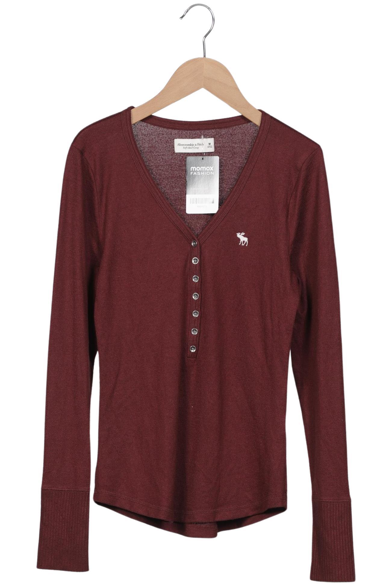 

Abercrombie & Fitch Damen Langarmshirt, bordeaux, Gr. 38