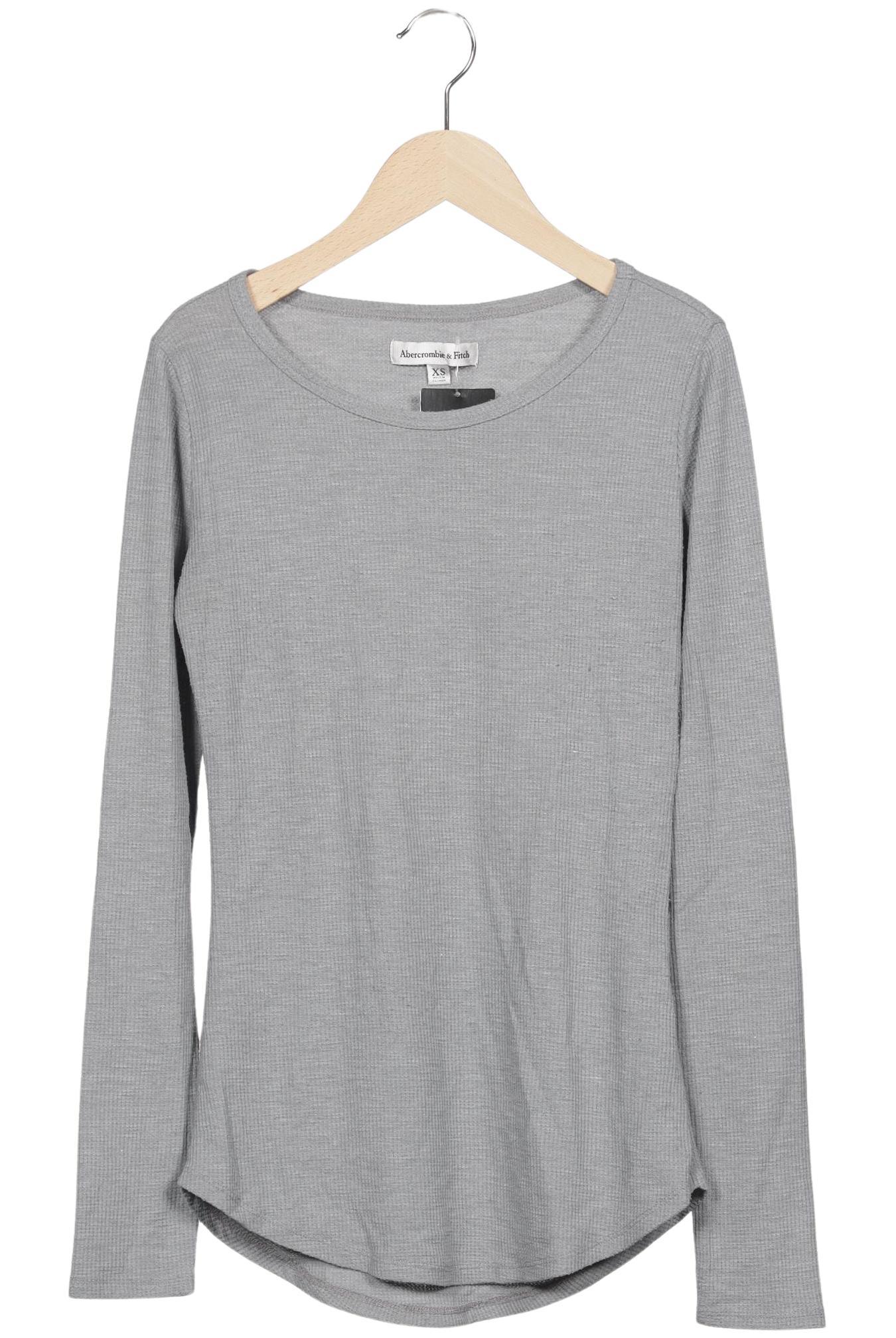 

Abercrombie & Fitch Damen Langarmshirt, grau, Gr. 34