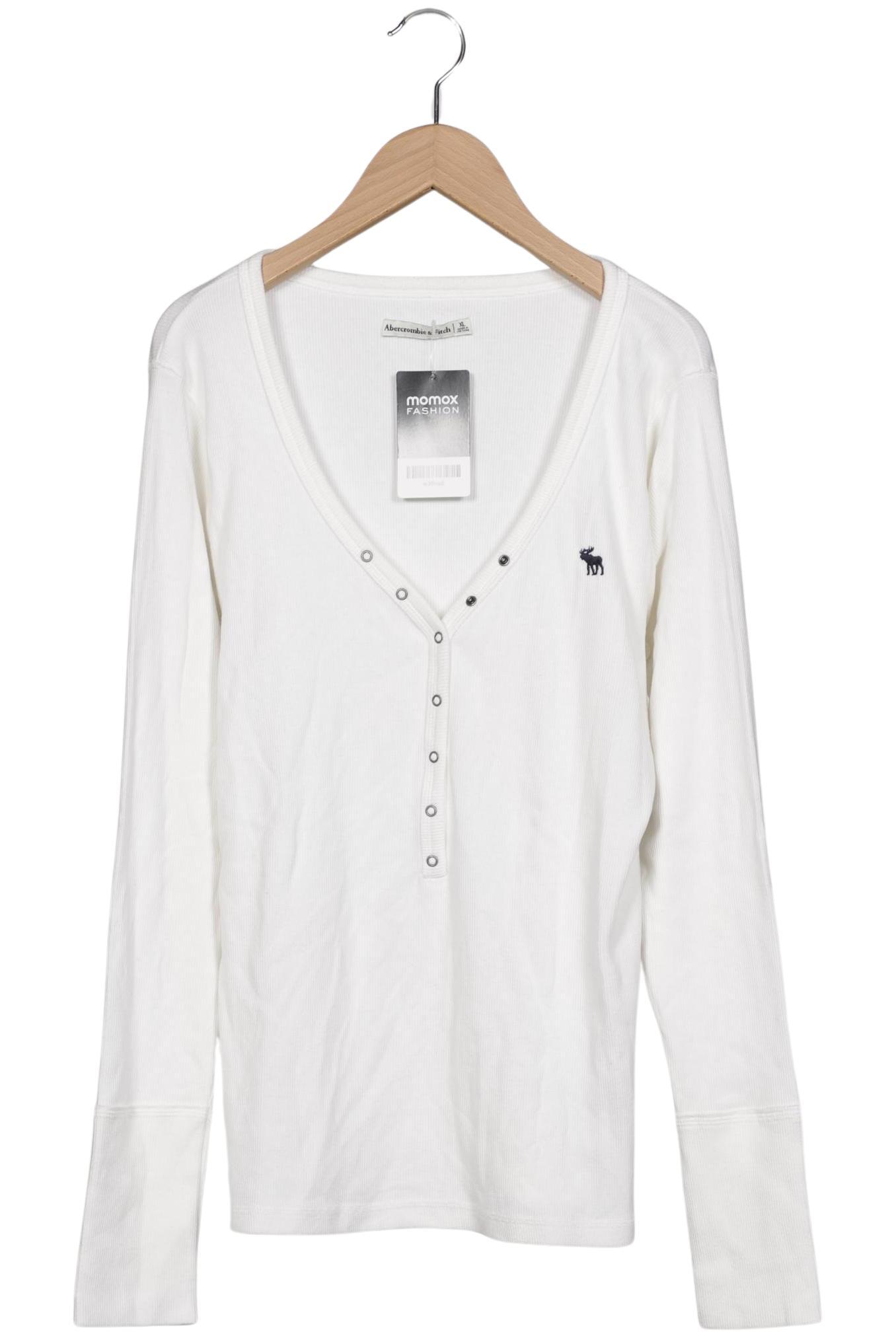 

Abercrombie & Fitch Damen Langarmshirt, weiß, Gr. 44