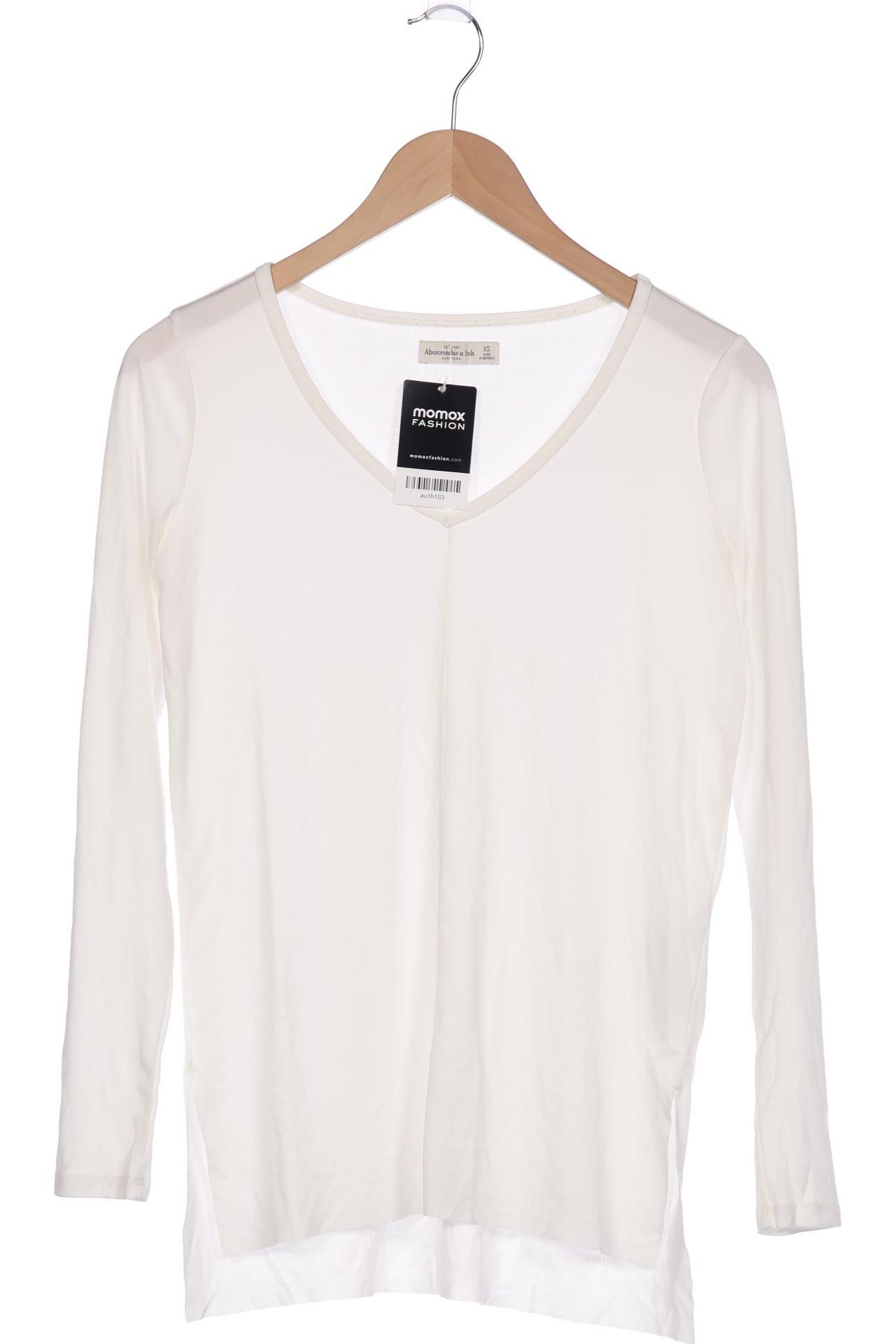 

Abercrombie & Fitch Damen Langarmshirt, weiß, Gr. 34