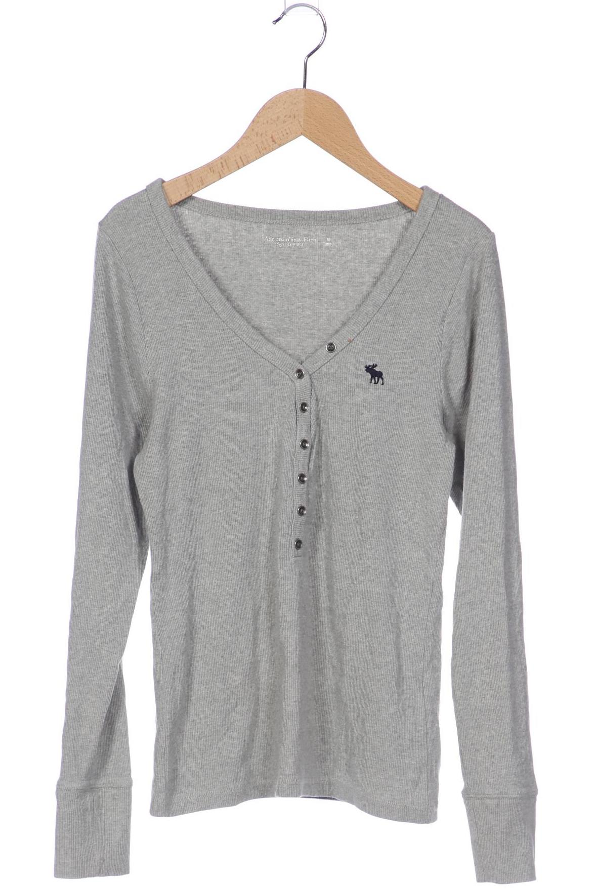 

Abercrombie & Fitch Damen Langarmshirt, grau, Gr. 38