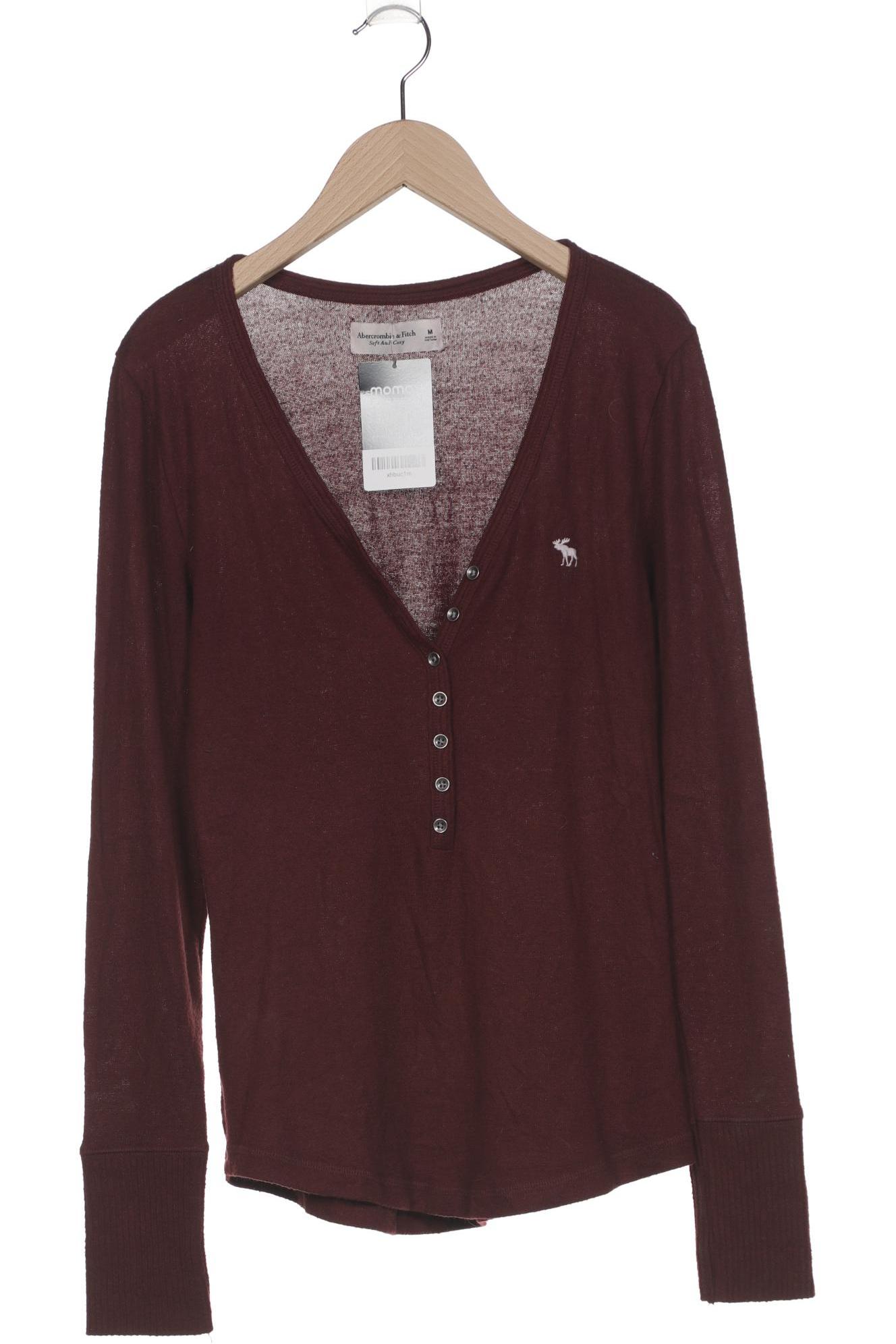 

Abercrombie & Fitch Damen Langarmshirt, bordeaux, Gr. 38