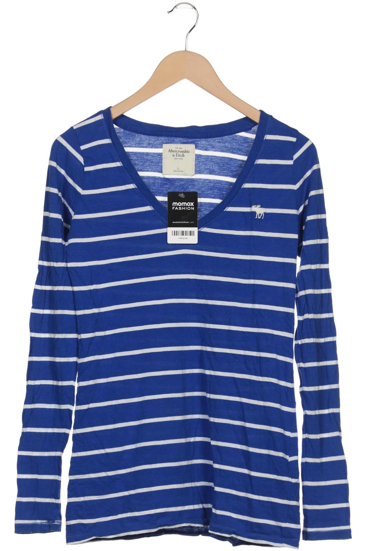 

Abercrombie & Fitch Damen Langarmshirt, blau, Gr. 42