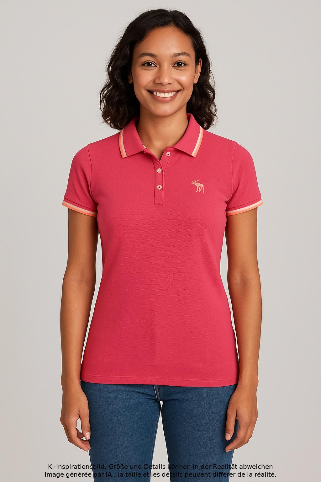 

Abercrombie & Fitch Damen Poloshirt, pink, Gr. 36